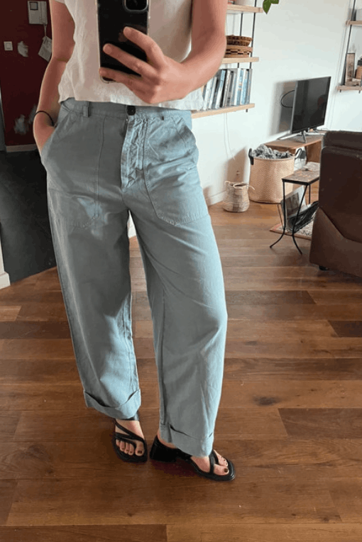 Dries Van Noten Dries Van Noten Pants Trousers Blue Wide Straight EX0156 Size 25" / US 0 / IT 36 - 1 Thumbnail