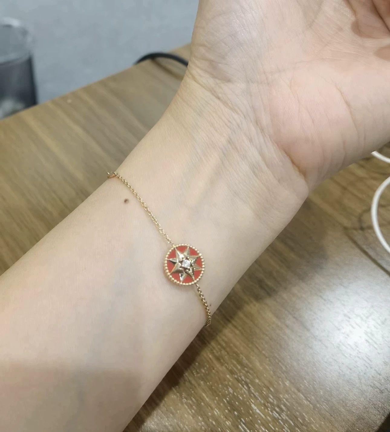 Dior DIOR rose gold 18k diamond & red agate bracelet Size ONE SIZE - 9 Thumbnail