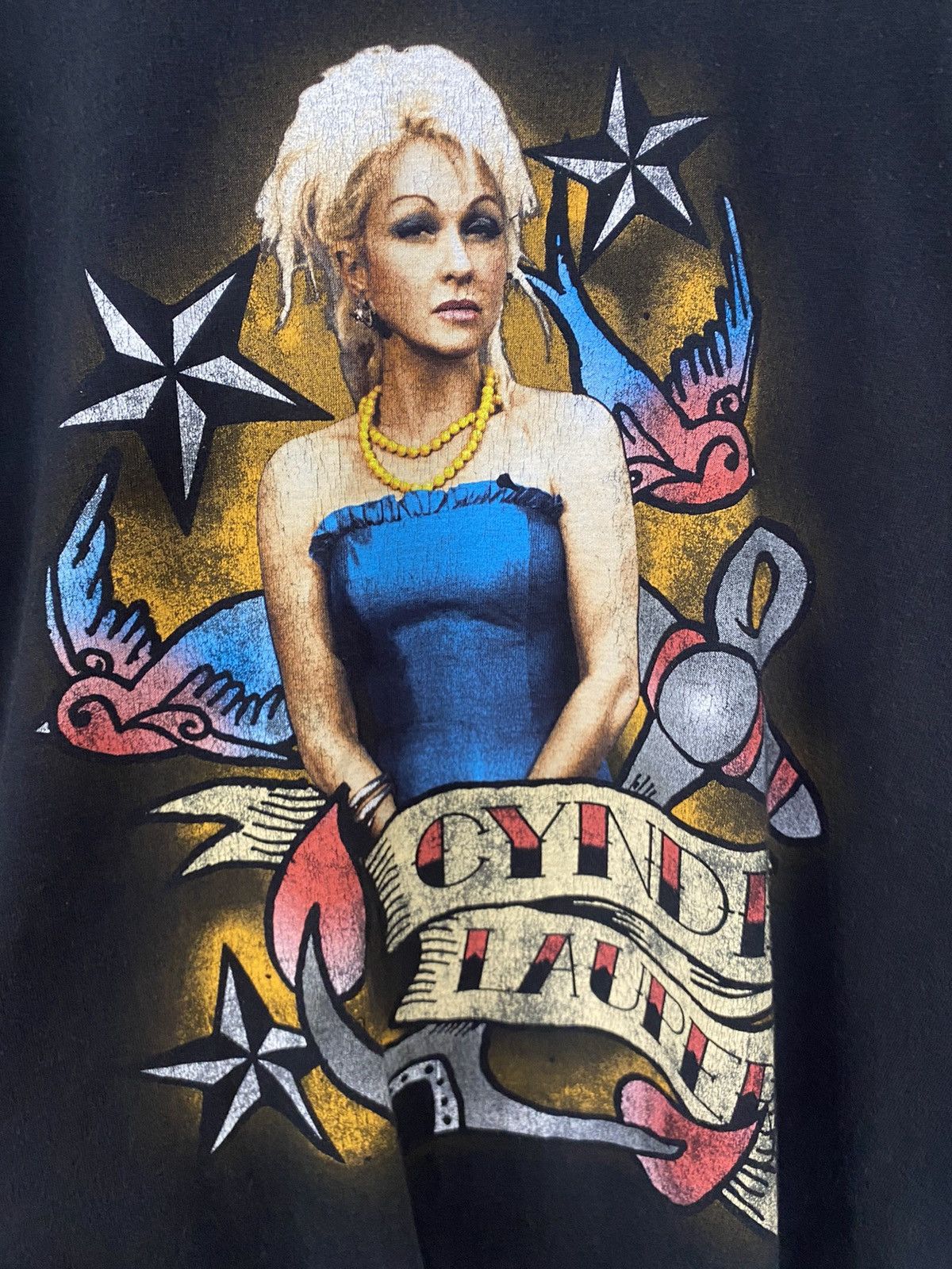 ✅ VINTAGE CYNDI LAUPER actress dance new wave rare tee shirt