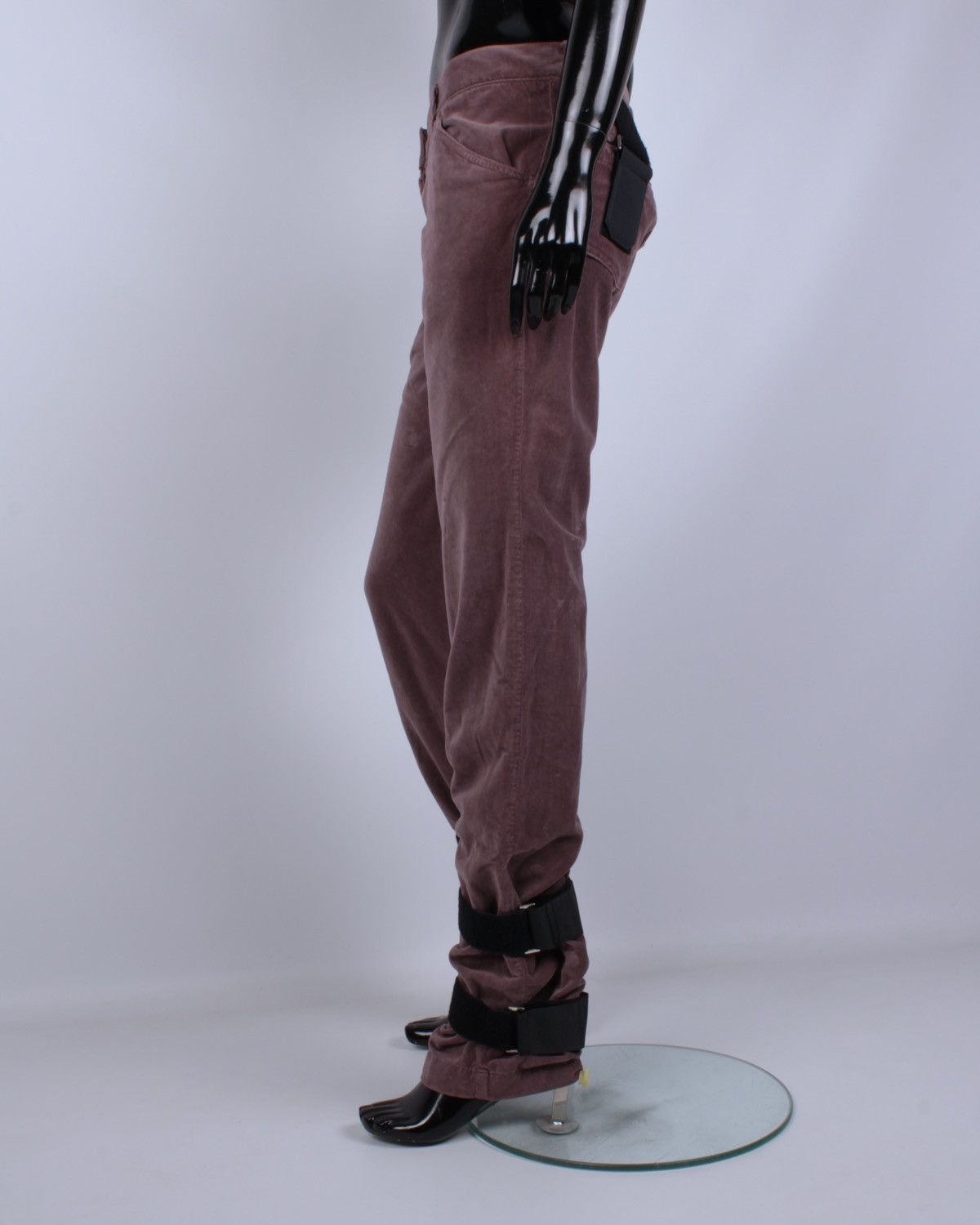 Dolce & Gabbana × Vintage Dolce Gabbana Runway 2003 Velvet Velour Bondage Womens Pants Size 27" / US 4 / IT 40 - 7 Thumbnail