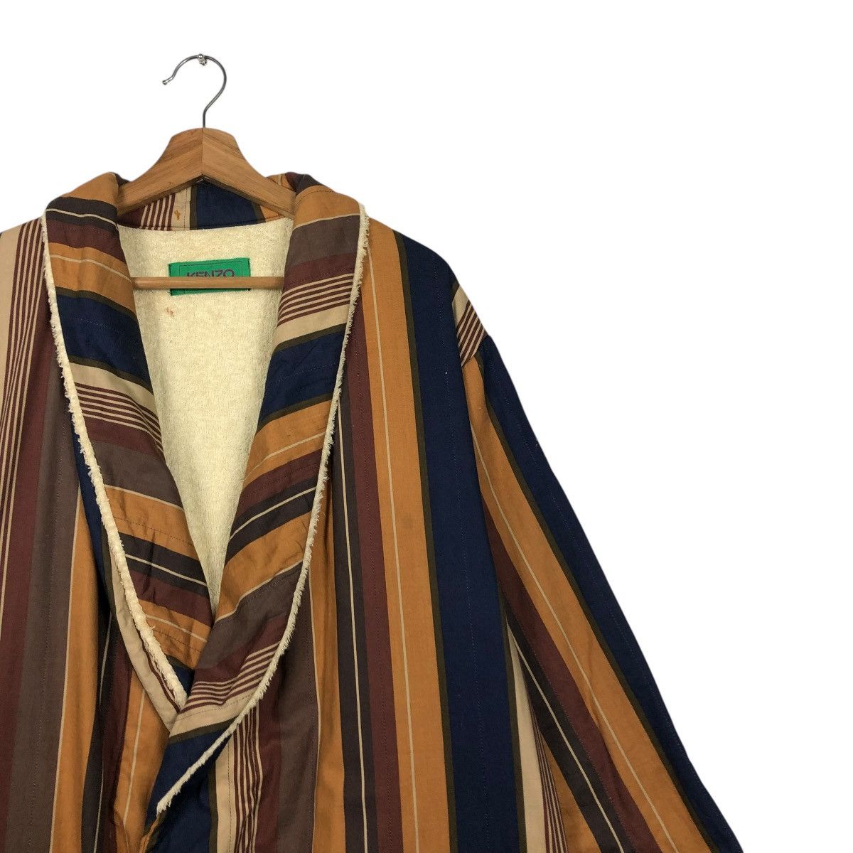 Japanese Brand 🔥VINTAGE LONG BATH ROBE JACKET KENZO STRIPED DESIGN BLANKET Size US M / EU 48-50 / 2 - 9 Thumbnail