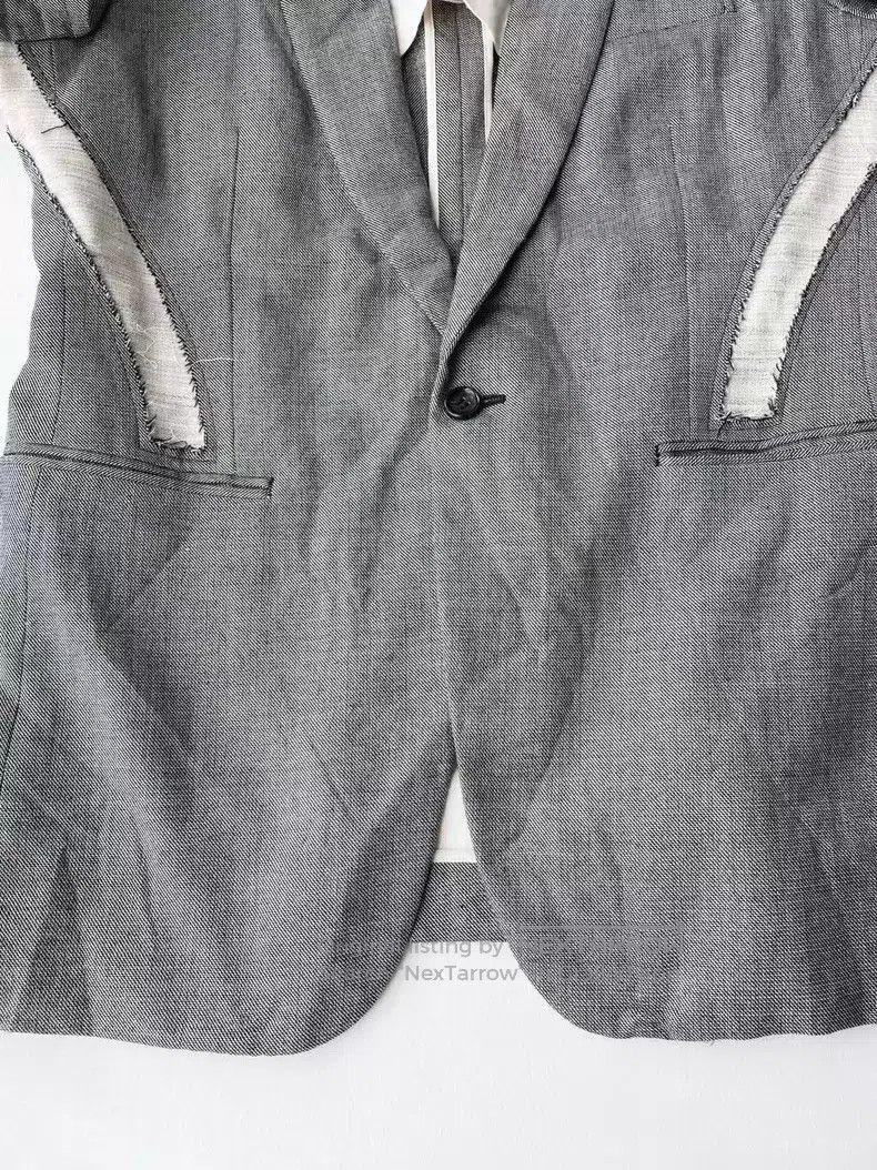 Comme des Garcons Comme des Garcons Wool Silver Thread Patchwork Coat Size US M / EU 48-50 / 2 - 4 Thumbnail