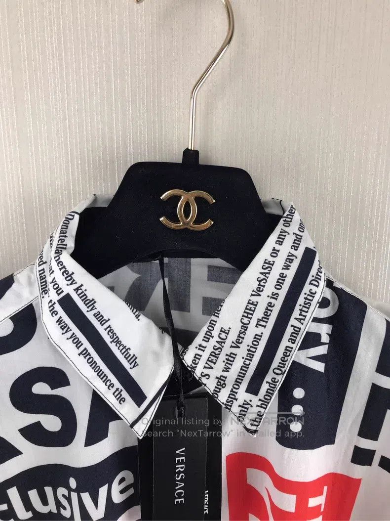 Versace Versace Letter logo shirt Size US XXS / EU 40 - 5 Thumbnail