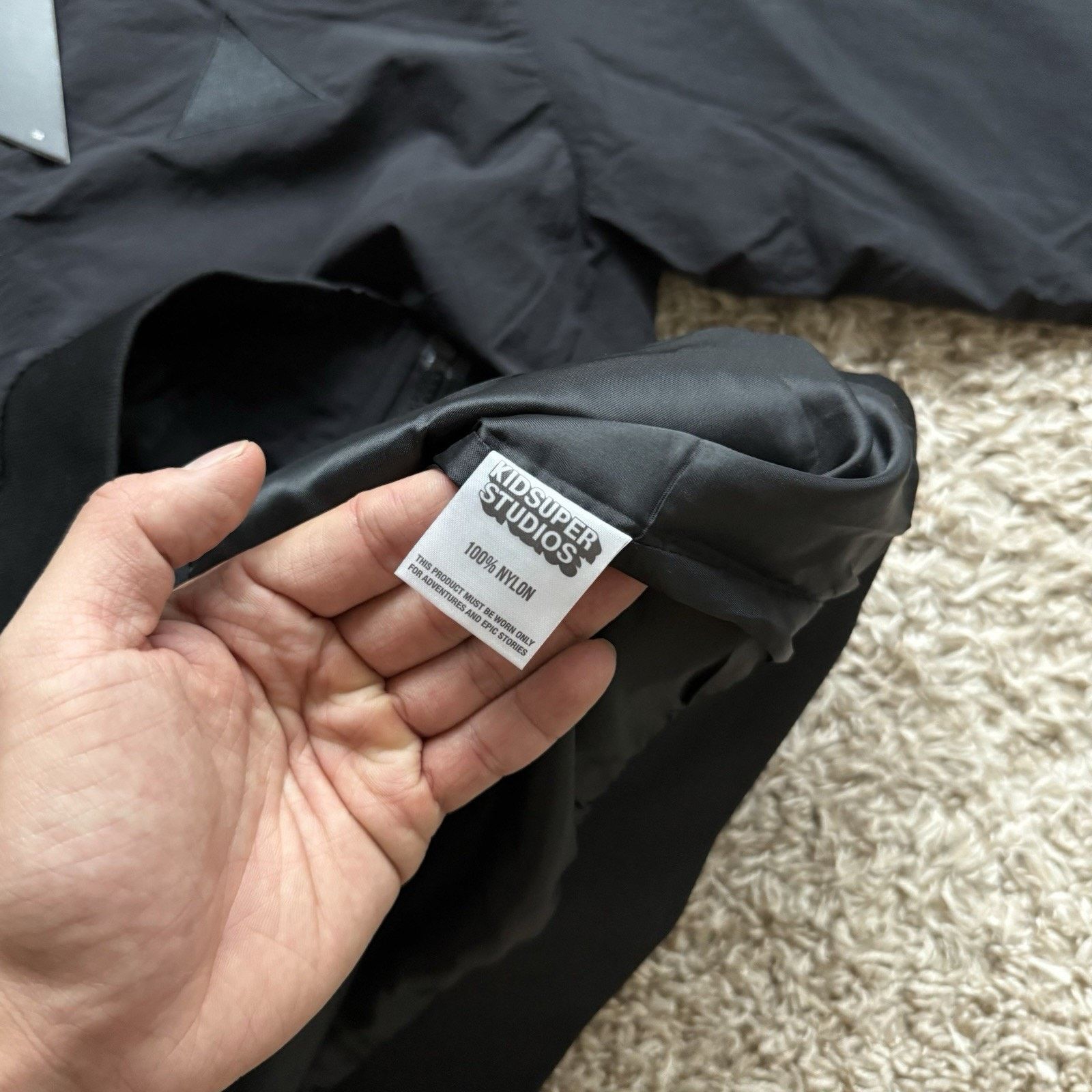 KidSuper Kid Super Studios Vercel Jacket Black Full Zip Nylon Bomber Size US S / EU 44-46 / 1 - 9 Thumbnail