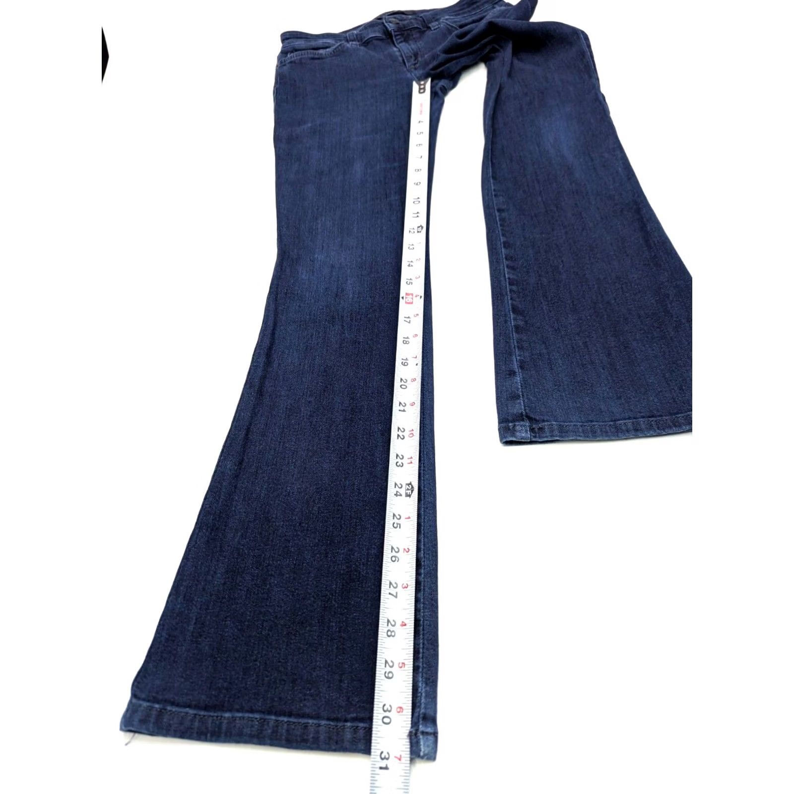 Vintage Joe's Jeans Blue 90s Petite Bootcut Jeans Women 26P 28x31 Mid Rise Stretch Denim 5-Pocket Gunmetal Zipper Button Front USA Theme Size 26" / US 2 / IT 38 - 3 Thumbnail