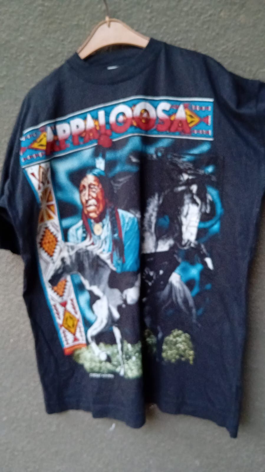 Vintage Appaloosa Aztec Stripe Native American Horses pocket tee XXL Size US XXL / EU 58 / 5 - 5 Thumbnail