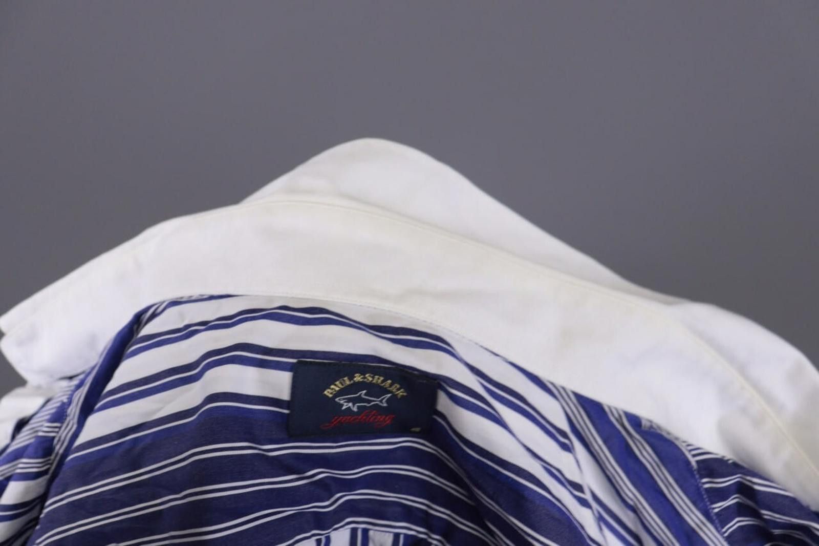 Paul & Shark Men Paul & Shark Yachting Blue Striped Shirt Size 46 Size US M / EU 48-50 / 2 - 12 Thumbnail