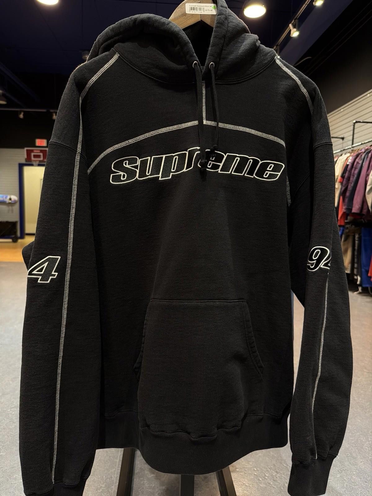 Supreme Supreme “Overlock” Hooded Sweatshirt Black Men’s X-Large New Size US XL / EU 56 / 4 - 4 Thumbnail