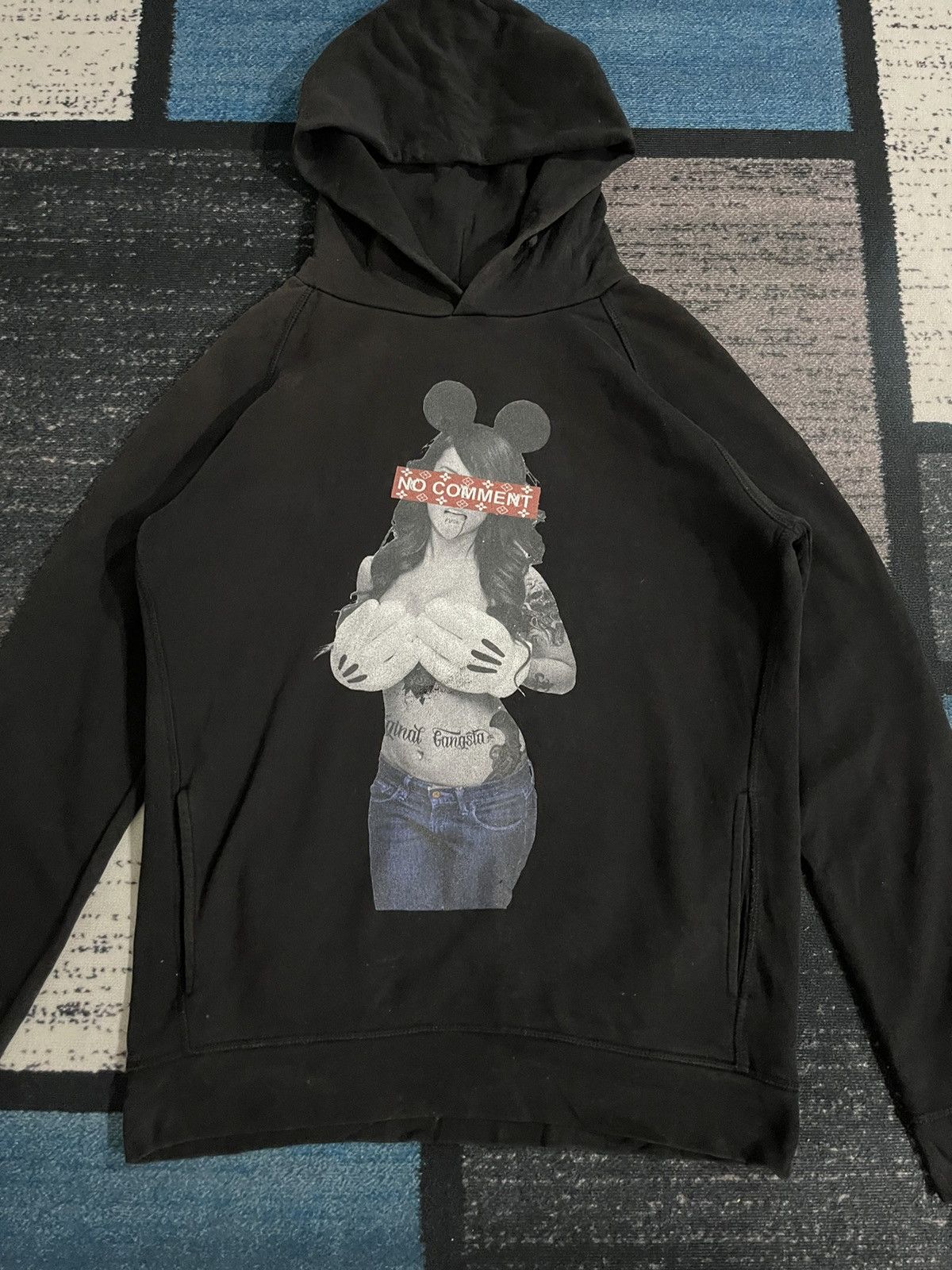 Japanese Brand × Vintage Vintage Hoodie No Comment Sweatshirt Size US L / EU 52-54 / 3 - 5 Thumbnail