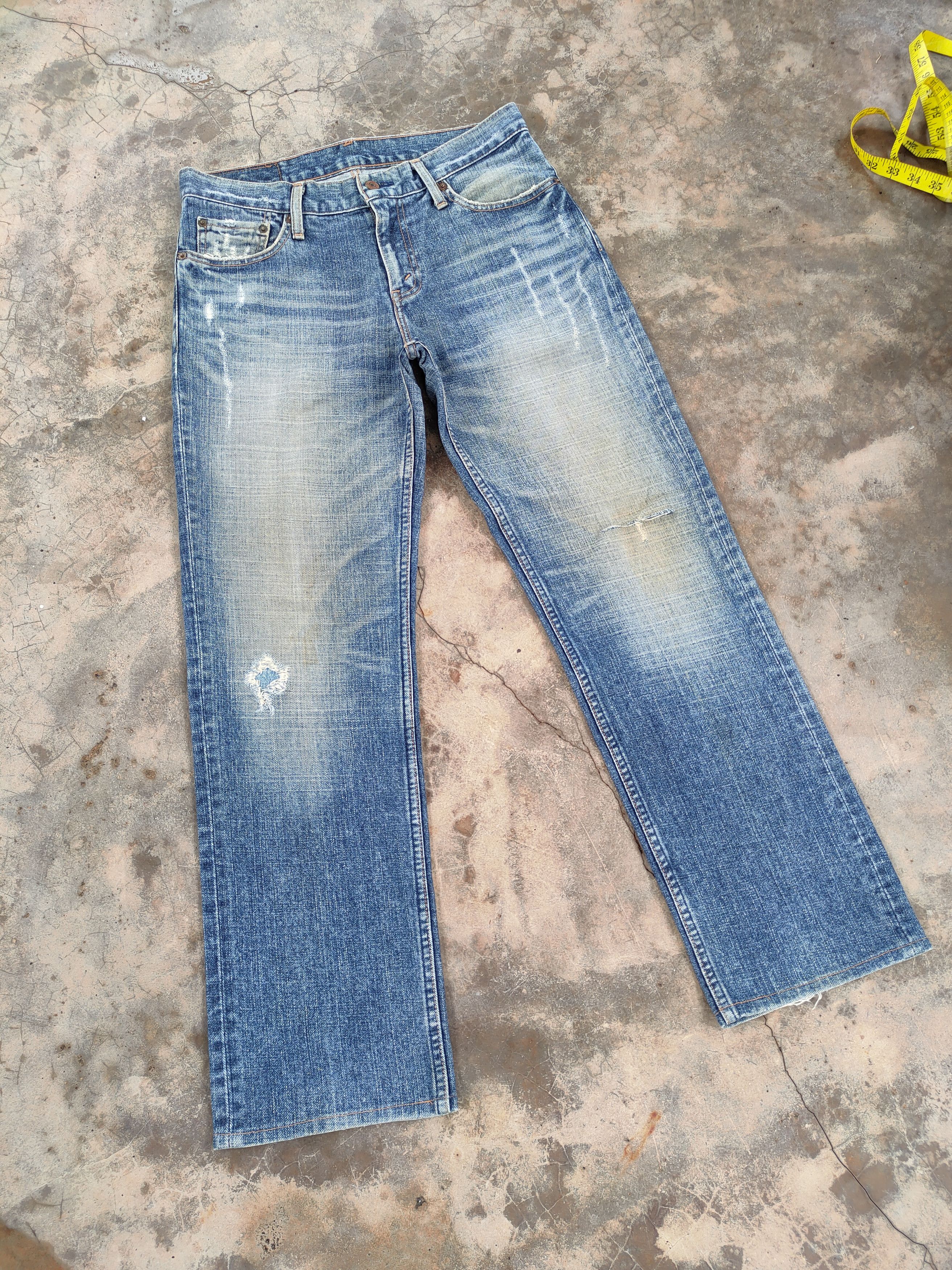 Jean W32 VINTAGE LEVI'S 533 RIPPED JEANS DENIM PANTS Size US 32 / EU 48 - 2 Thumbnail