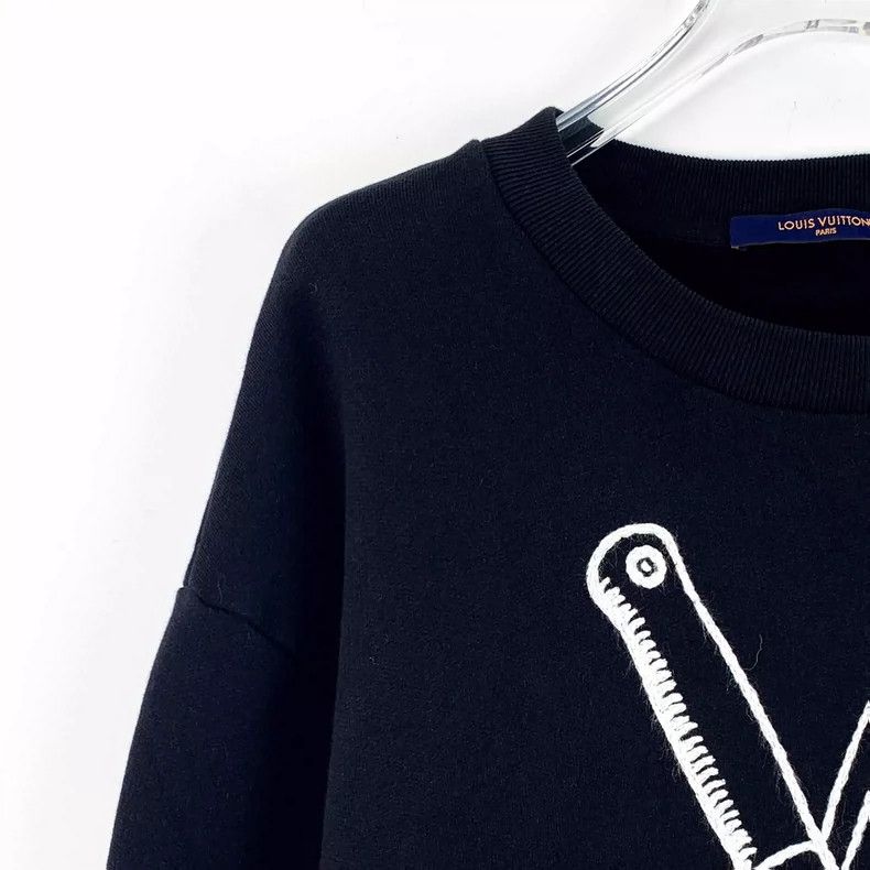 Louis Vuitton Louis Vuitton 23 black logo monogram embroidered cotton cr Size US XL / EU 56 / 4 - 3 Thumbnail