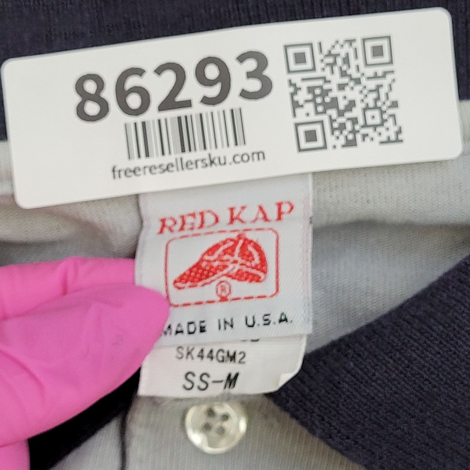 Vintage Vintage Red-Kap Polo Shirt Medium 21x28 Navy Gray Red Strips Size US M / EU 48-50 / 2 - 12 Thumbnail