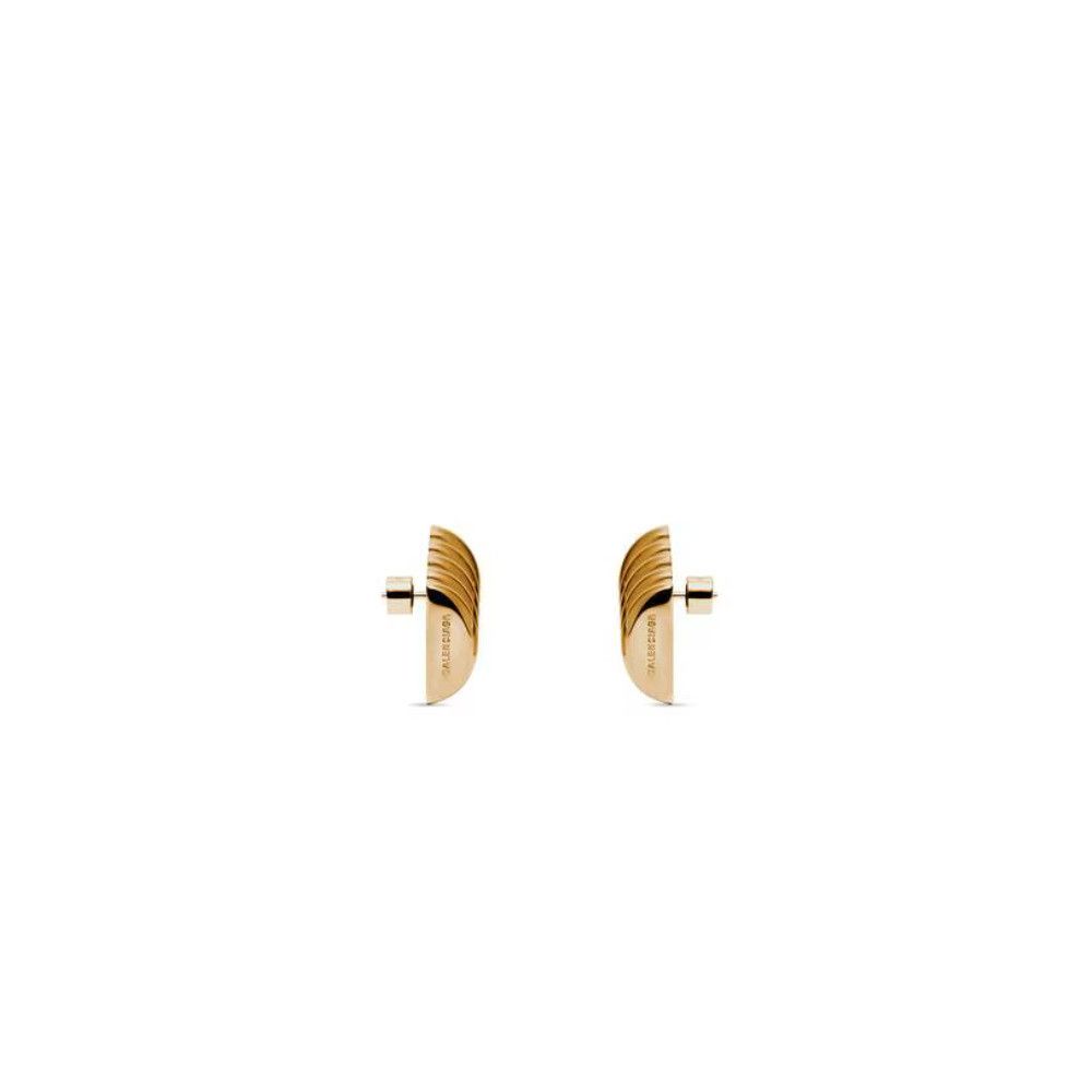 Balenciaga o1bcso1str1125 Size: OS / Rib XS Earrings in Gold Size ONE SIZE - 3 Thumbnail