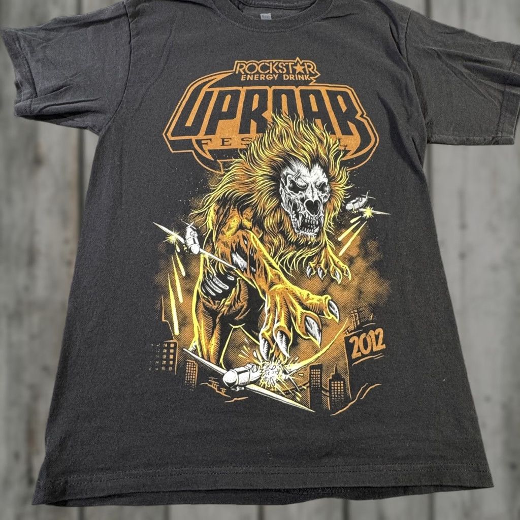 Hanes VINTAGE Rockstar Uproar Festival Shirt Mens Large Black 2012 Concert Tour Band Tee Music Size US L / EU 52-54 / 3 - 1 Thumbnail