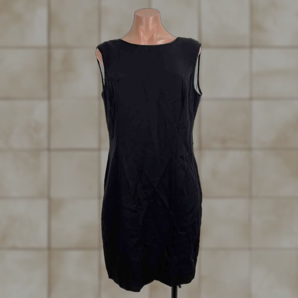 VINTAGE De Laru LBD Dress Goth Rhinestone 14 Sheer Low Back Bow Prom Vamp 90s