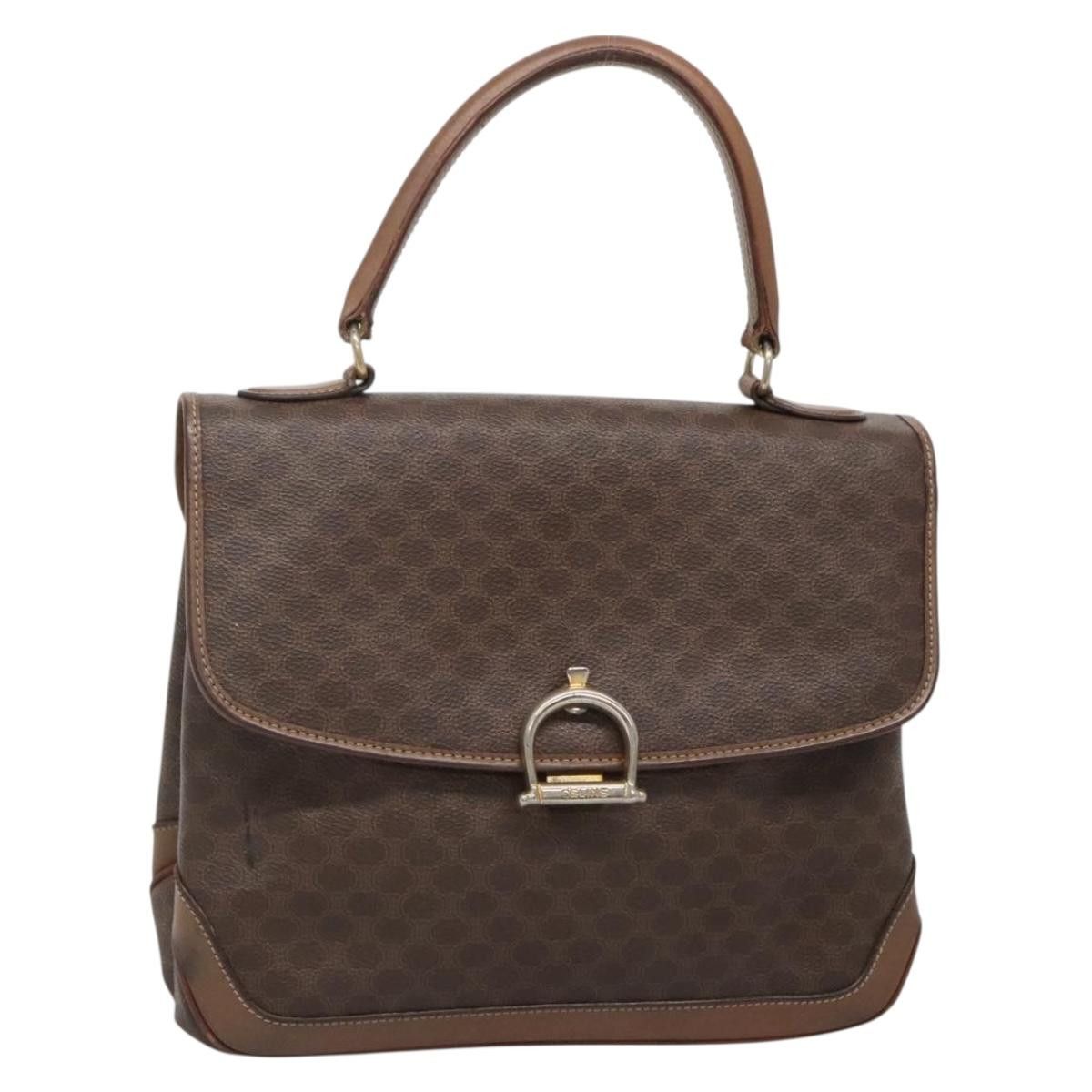 Celine CELINE Macadam Canvas Hand Bag Pvc Leather Brown Gold Size ONE SIZE - 1 Thumbnail