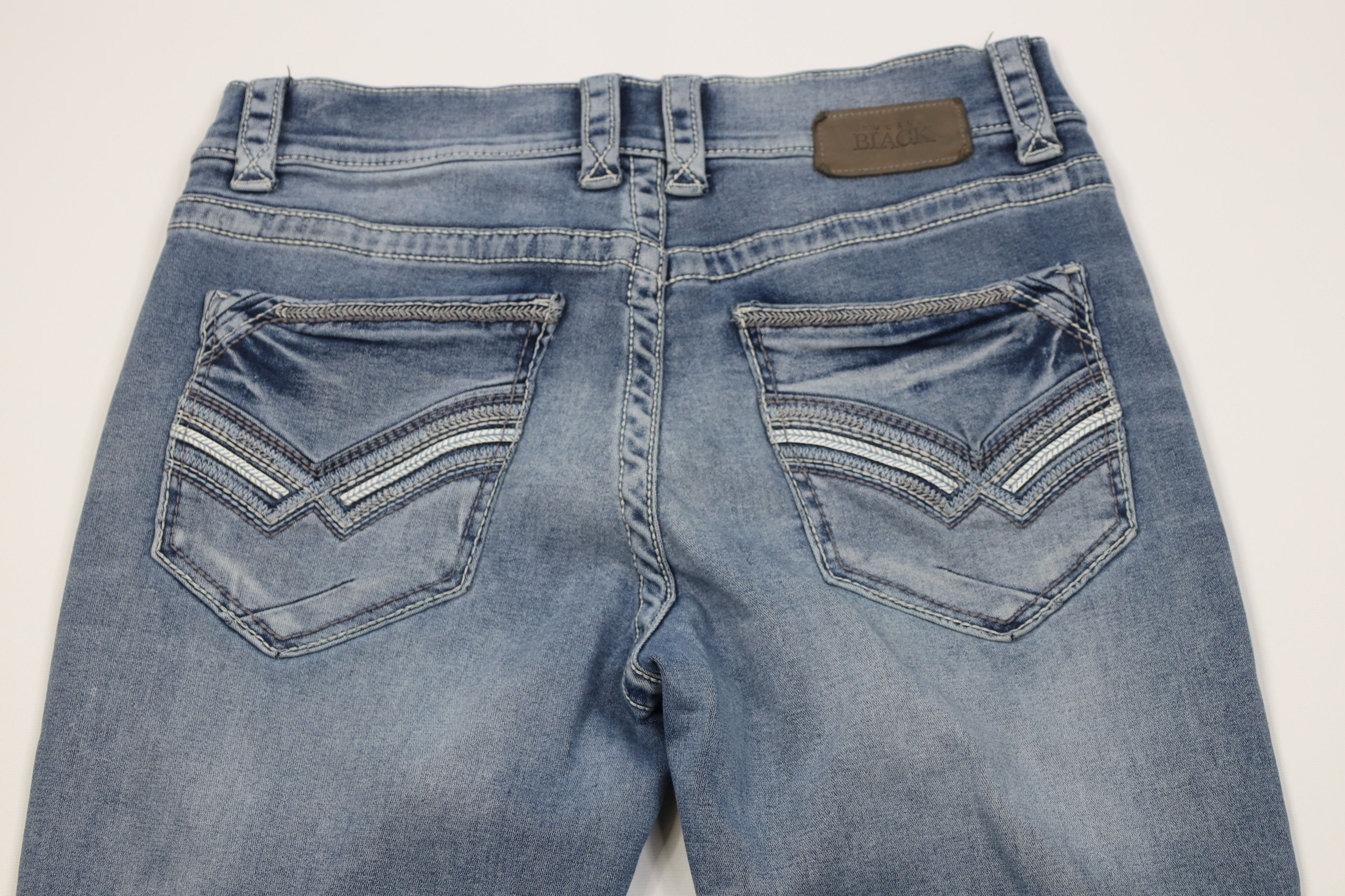 Vintage Buckle BKE Black Stitch Fit 11 Straight Leg Denim Jeans Size US 32 / EU 48 - 10 Thumbnail