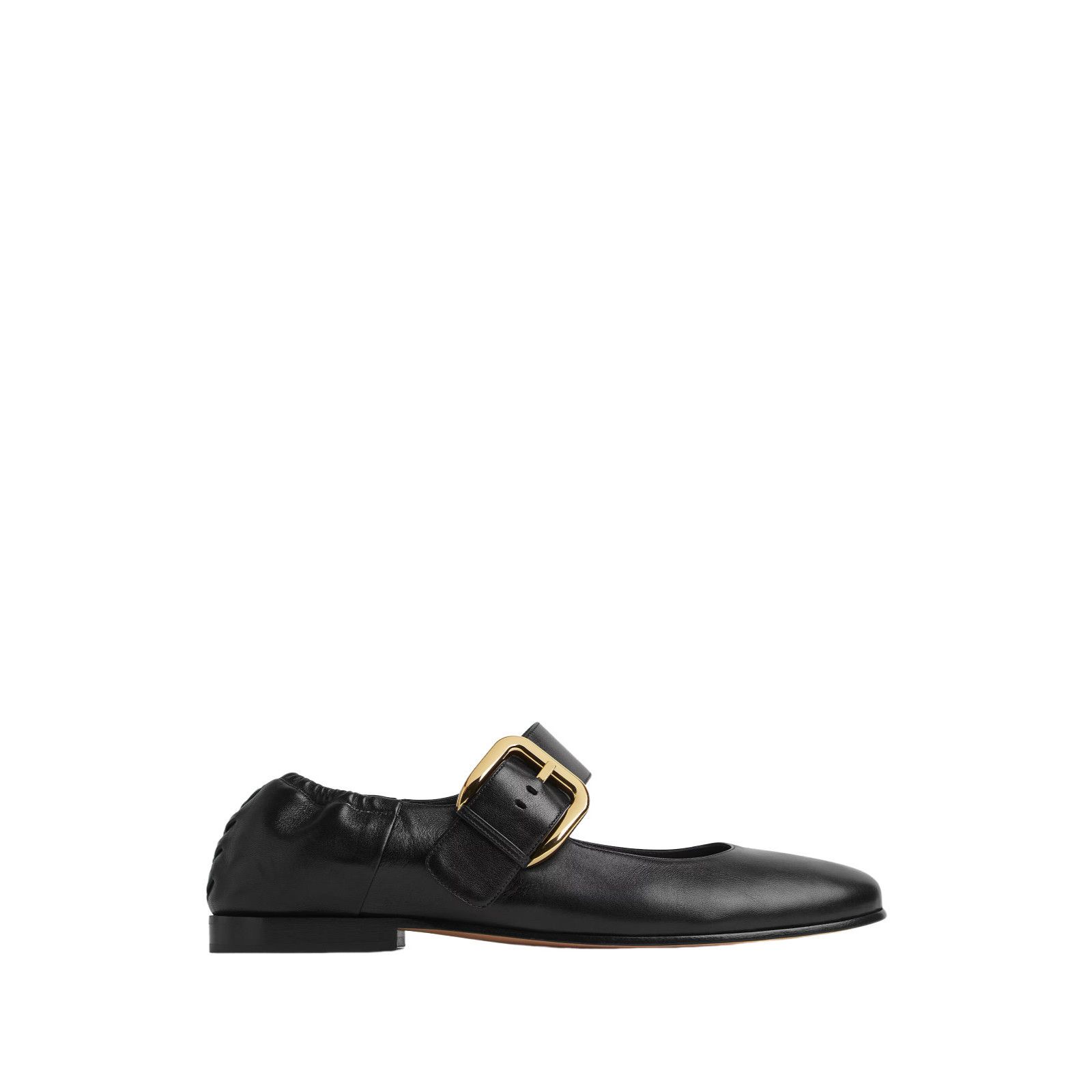 BOTTEGA VENETA Astaire Black Leather Mary-Jane Ballerina Fla