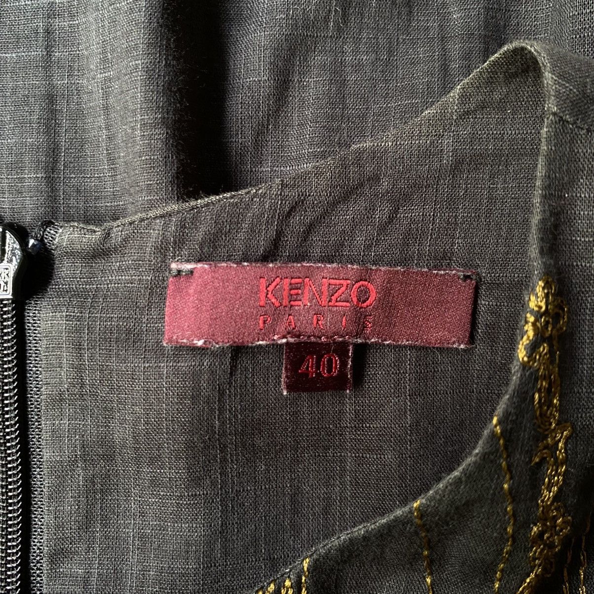 Kenzo Kenzo Black Sleeveless Blouse with Gold Embroidery Size M / US 6-8 / IT 42-44 - 18 Thumbnail