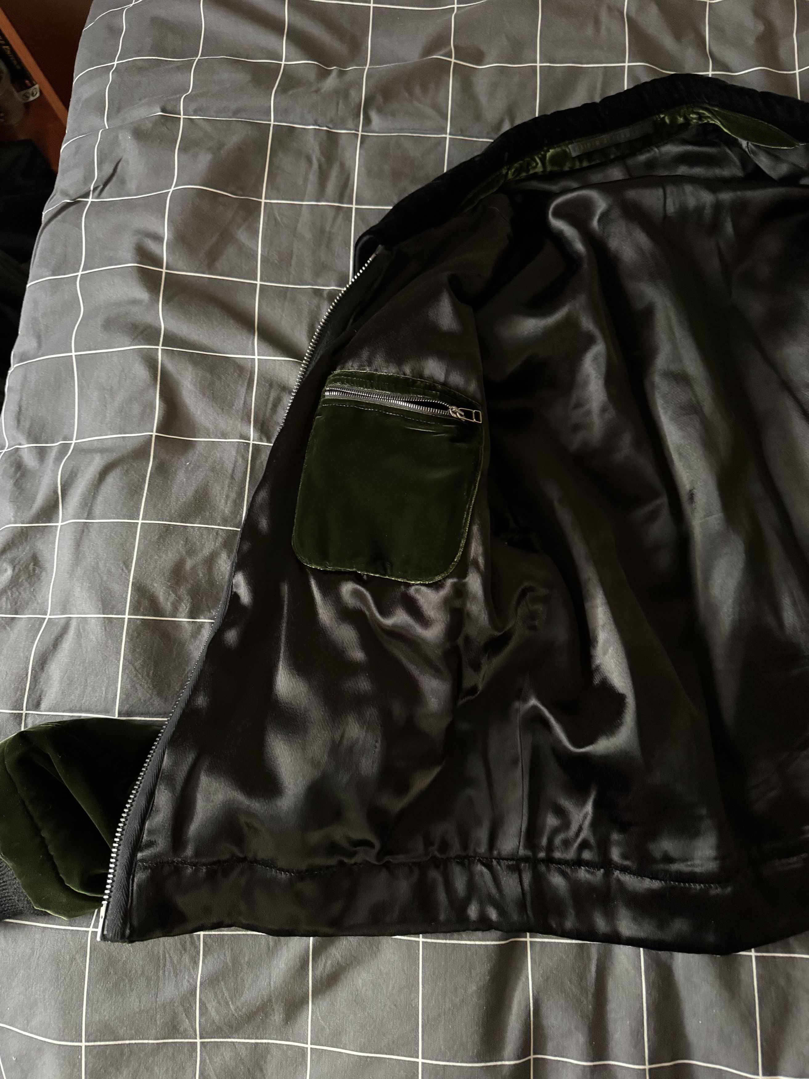 Haider Ackermann Reversible Green Velvet Bomber Size US L / EU 52-54 / 3 - 4 Thumbnail
