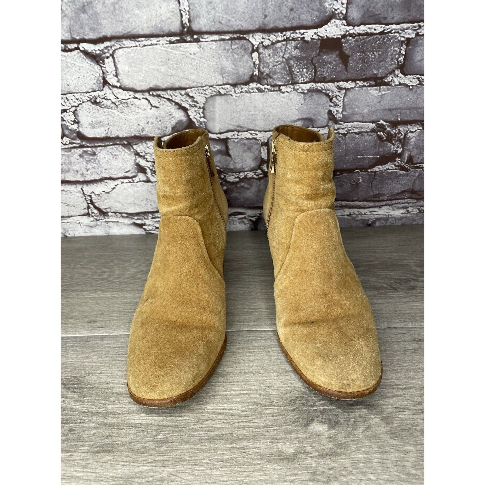 Tory Burch Tory Burch Tan Suede Leather Side Zipper High Heel Booties W Size US 7.5 / IT 37.5 - 15 Thumbnail