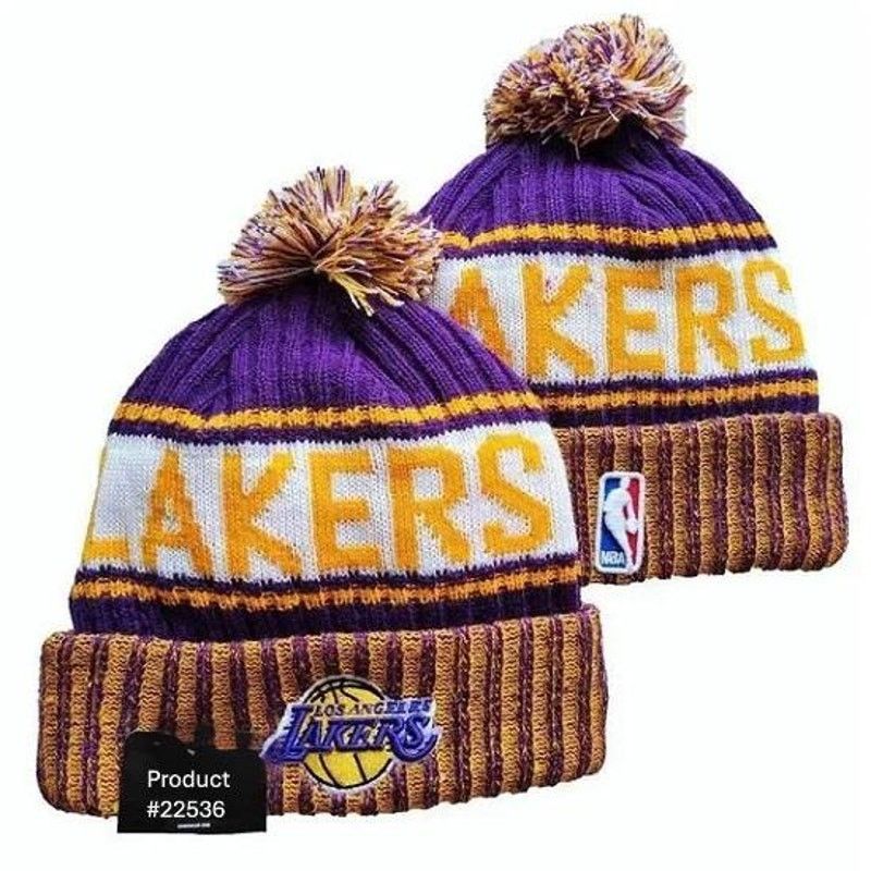 Other NWT Los Angeles Lakers Knit Pom Beanie Fleece Lined Size ONE SIZE - 1 Thumbnail