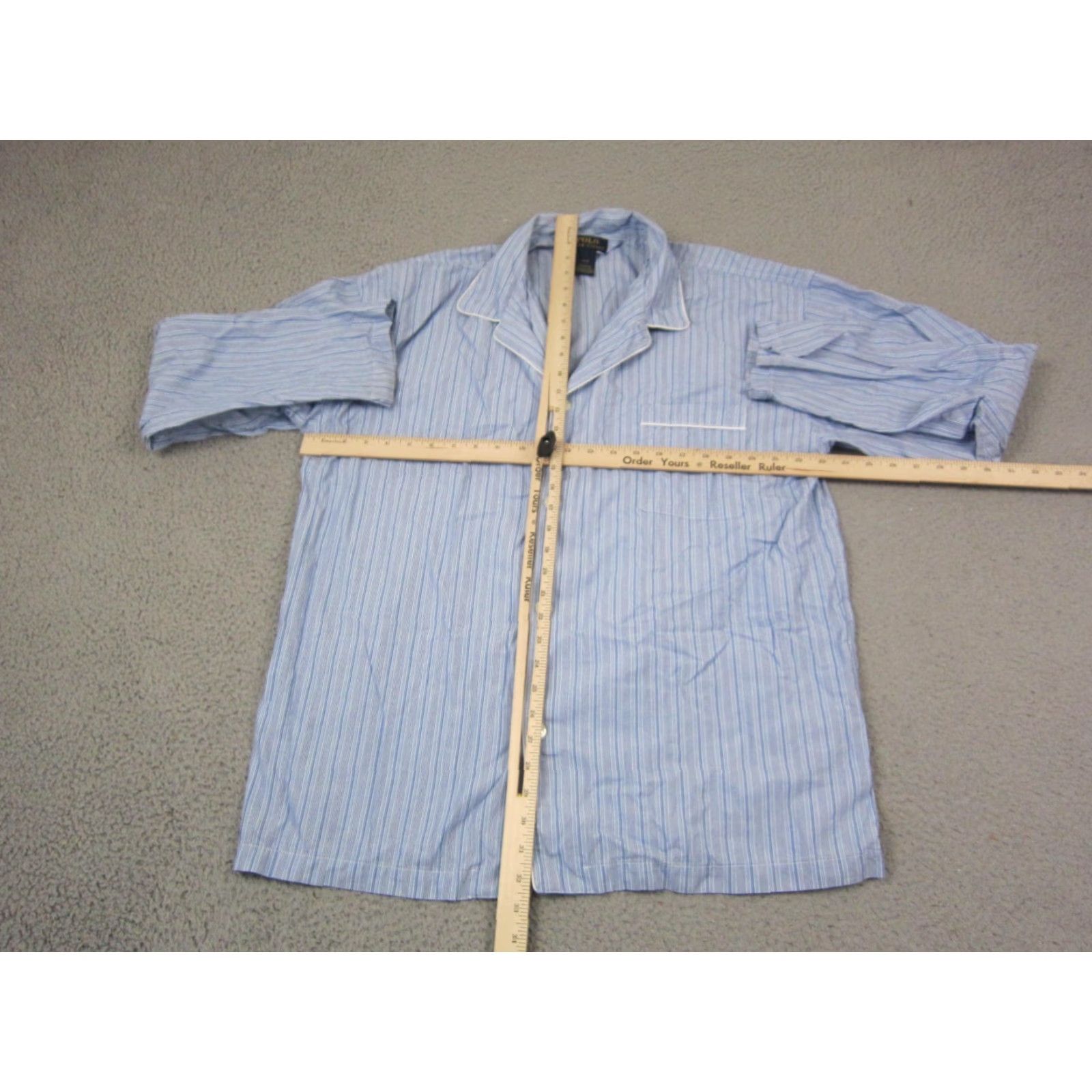 Polo Ralph Lauren Polo Ralph Lauren Shirt Adult L Blue Striped Mens Button-Up Casual 90s Classic Sportswear Size US L / EU 52-54 / 3 - 6 Thumbnail