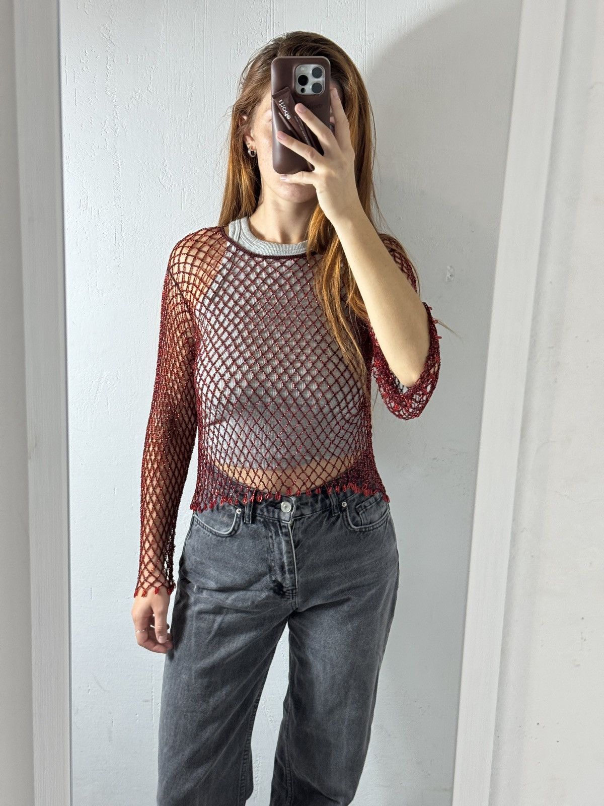 Other VINTAGE AVANT GARDE BEADS HANDMADE LONG SLEEVE Size S / US 4 / IT 40 - 3 Thumbnail