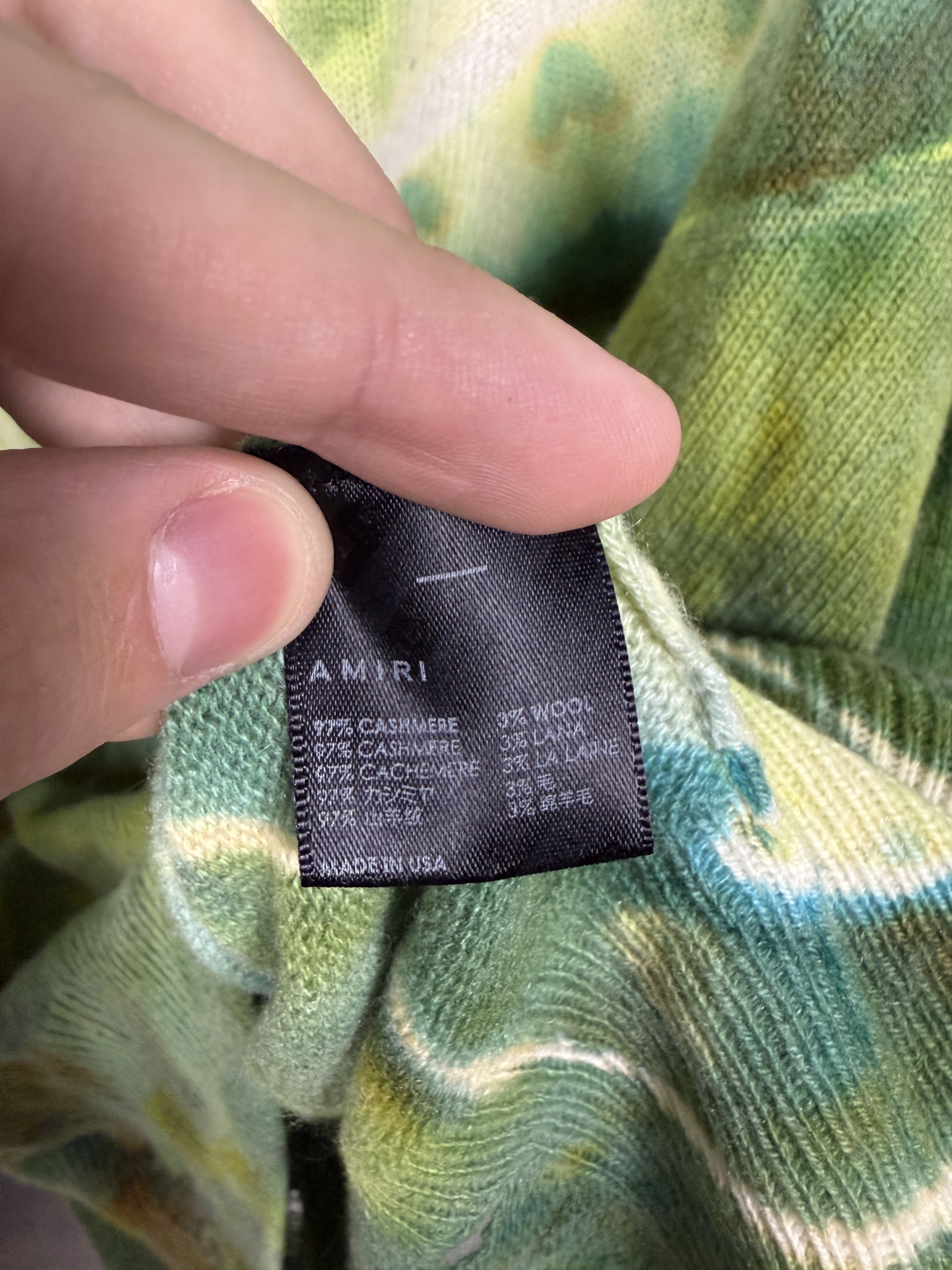 Amiri $1190 Amiri MA Logo Embroidered Tie-Dye Cashmere Sweater Size US M / EU 48-50 / 2 - 8 Thumbnail