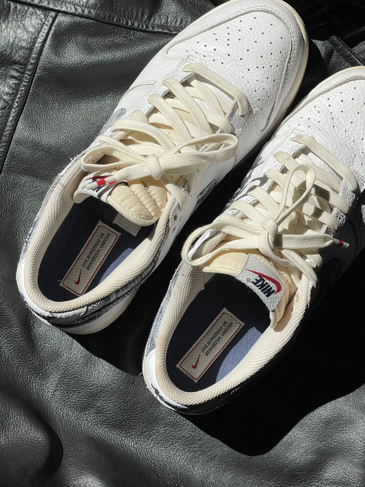 Nike Nike Dunk Low New Americana Washed Denim white leather Size US 10 / EU 43 - 13 Thumbnail