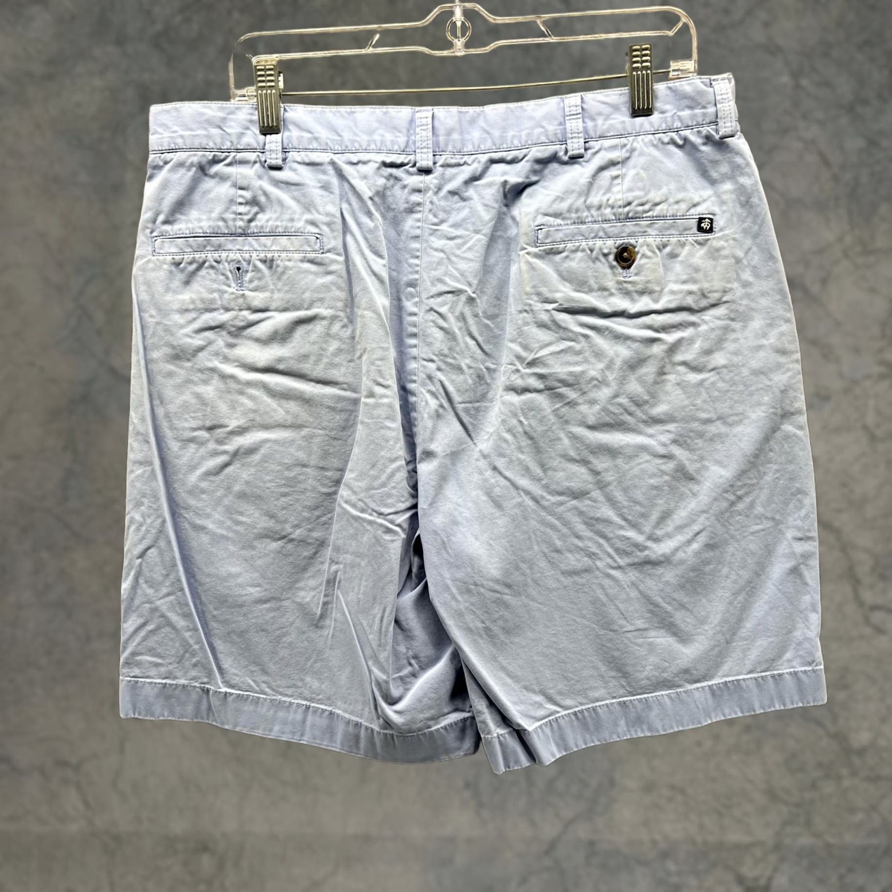 Brooks Brothers Brooks Brothers 346 Shorts Mens 36 Blue Pleated Chino Cotton Casual Summer Size US 36 / EU 52 - 1 Thumbnail