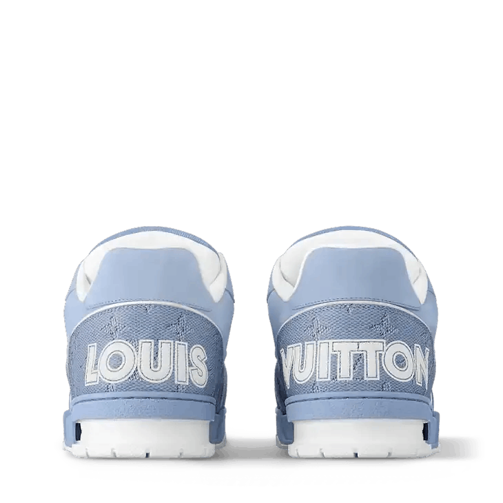 Louis Vuitton LV Trainer Sneaker Bleu Nubuck (Virgil Abloh) Size US 13 / EU 46 - 2 Thumbnail