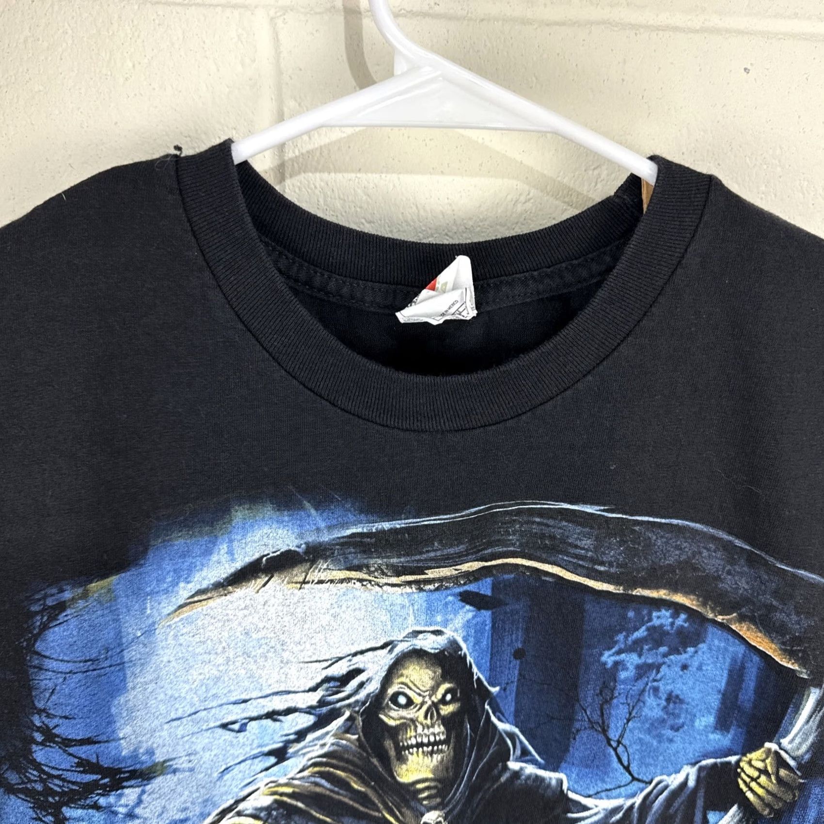 Vintage VINTAGE Grim Reaper T Shirt Black XL Y2K Gothic Metal Horror Skull Graphic All Style 90s Mens Size US XL / EU 56 / 4 - 4 Thumbnail