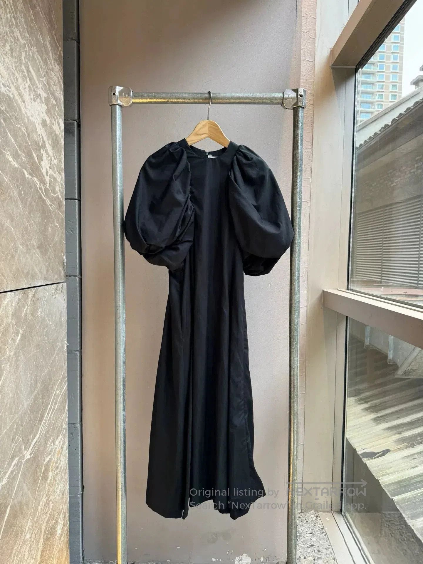 Noir Kei Ninomiya Noir Kei Ninomiya Black Cotton Dress. Size M / US 6-8 / IT 42-44 - 3 Thumbnail