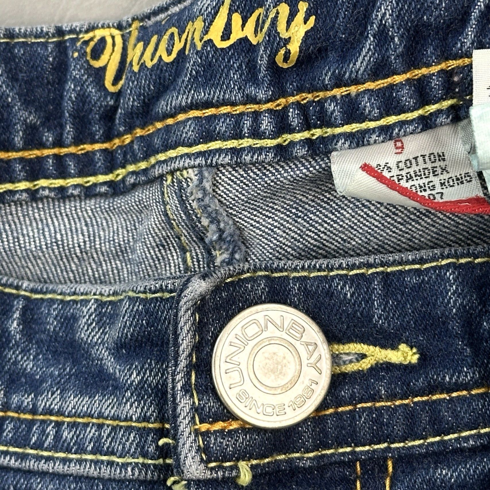 Vintage Vintage Union Bay Jeans Women's 9 32x33 Low Rise Flare Stretch Embroidered Y2K Jeans Size 30" / US 8 / IT 44 - 6 Thumbnail