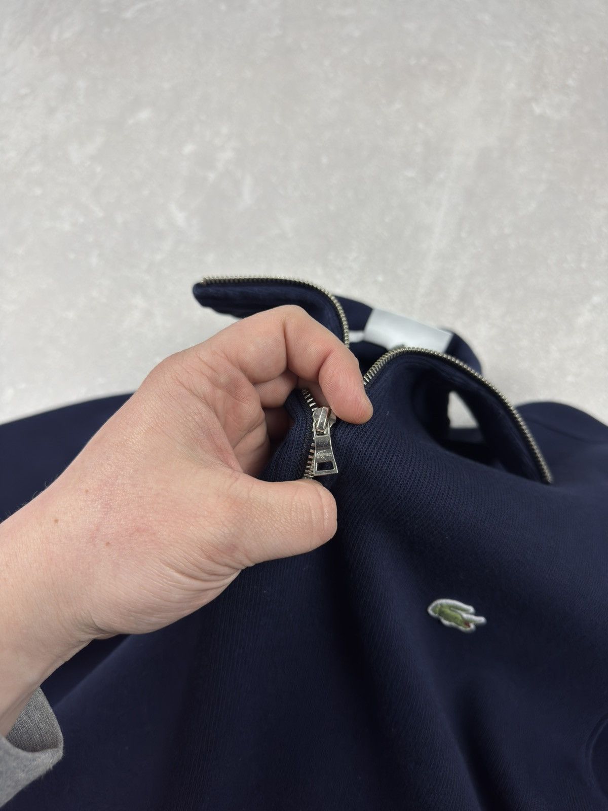 Lacoste Lacoste Mens Zip-Up 1/4 High Neck Interlock Sweatshirt Size US XXL / EU 58 / 5 - 7 Thumbnail