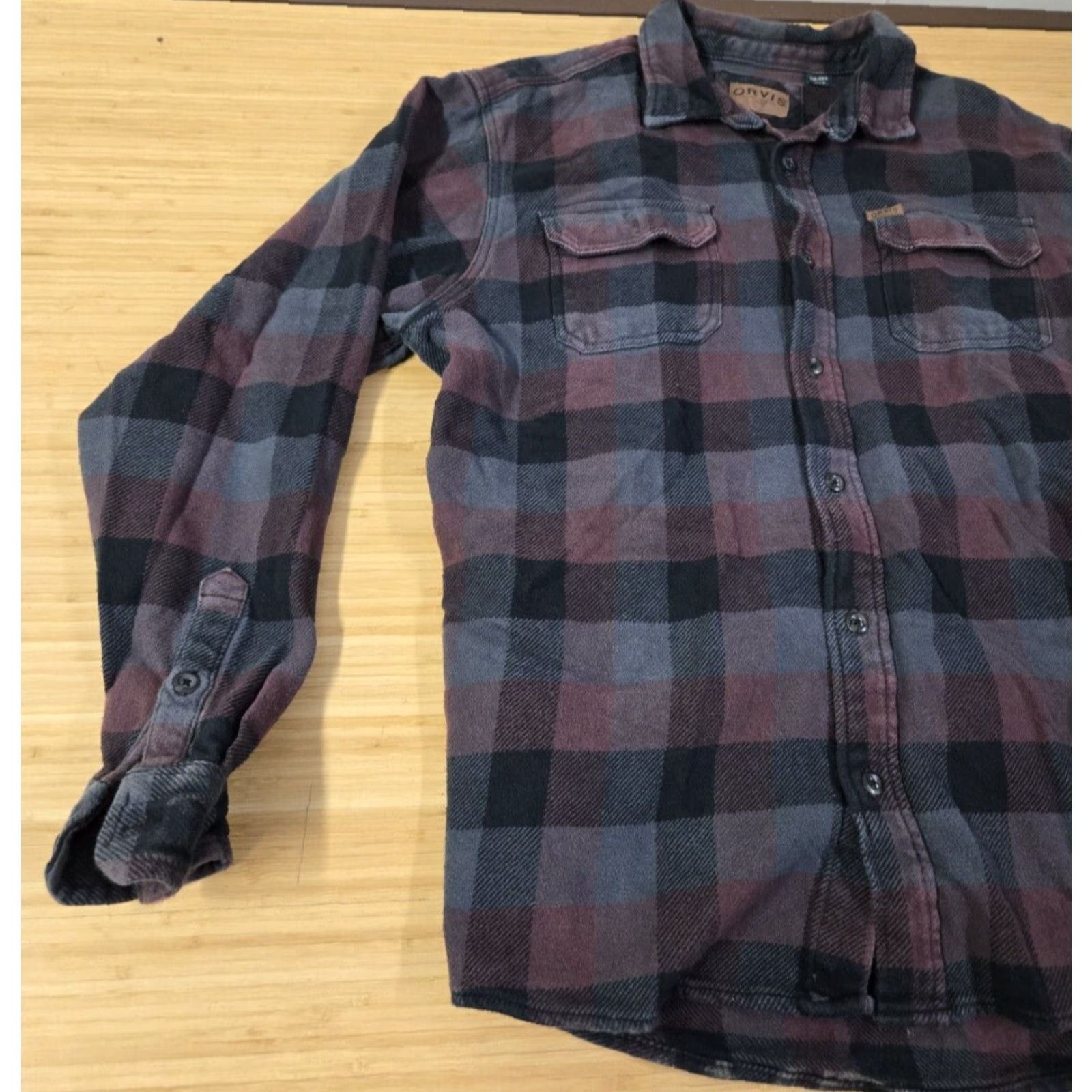 Orvis Orvis Mens Thick Heavy Flannel Button-Down Shirt 2XL Plaid Multicolor Button-Up Long Sleeve Mens Size US XXL / EU 58 / 5 - 3 Thumbnail