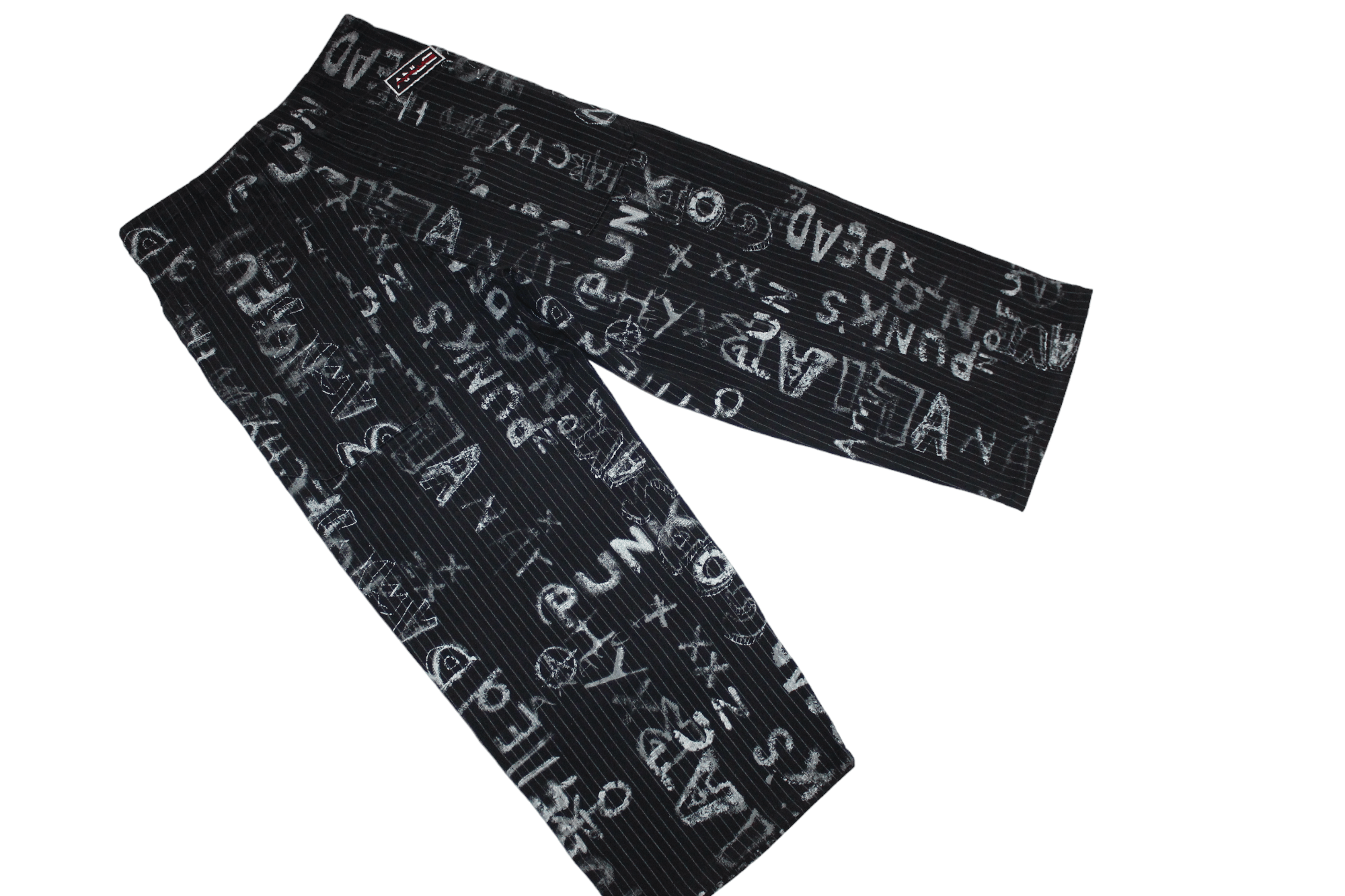 If Six Was Nine Y2K💥Anniluce Punk Poem design hickory wide leg pants Size US 30 / EU 46 - 7 Thumbnail