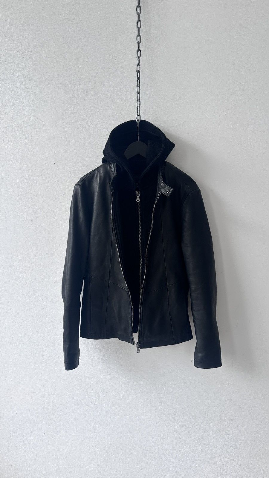 IKKS IKKS Lambskin Leather Jacket Cafe Racer Moto Biker Bomber L Size US L / EU 52-54 / 3 - 6 Thumbnail