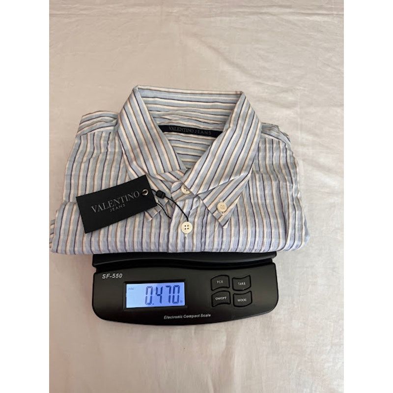 Valentino Vintage 80s New Valentino Jeans Shirt Stripe Seersucker Size US XL / EU 56 / 4 - 12 Thumbnail