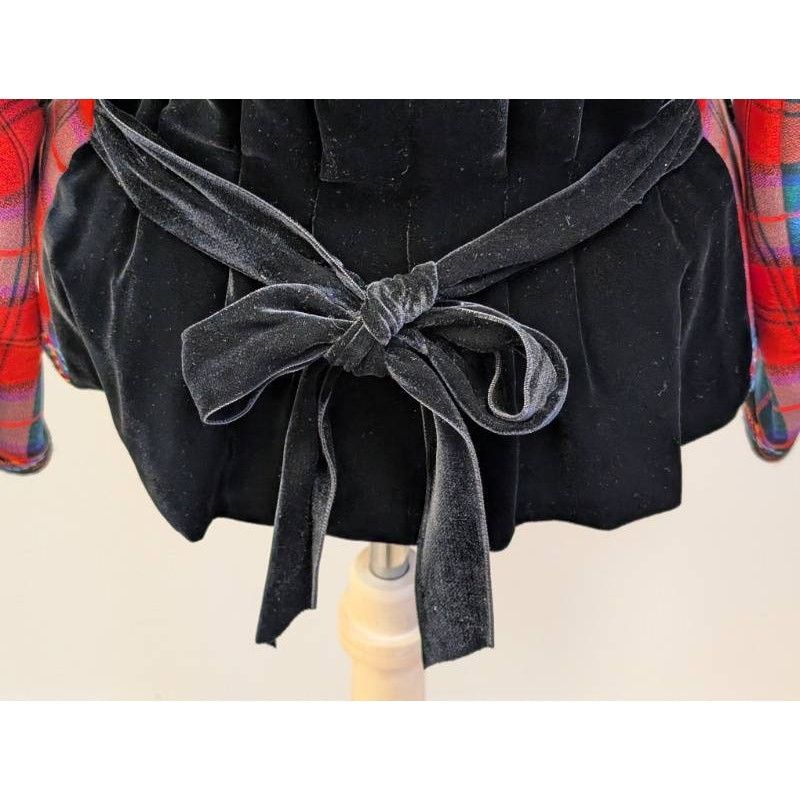 Yves Saint Laurent Yves Saint Laurent Rive Gauche 1994 Tartan Velvet Jacket Size S / US 4 / IT 40 - 15 Thumbnail