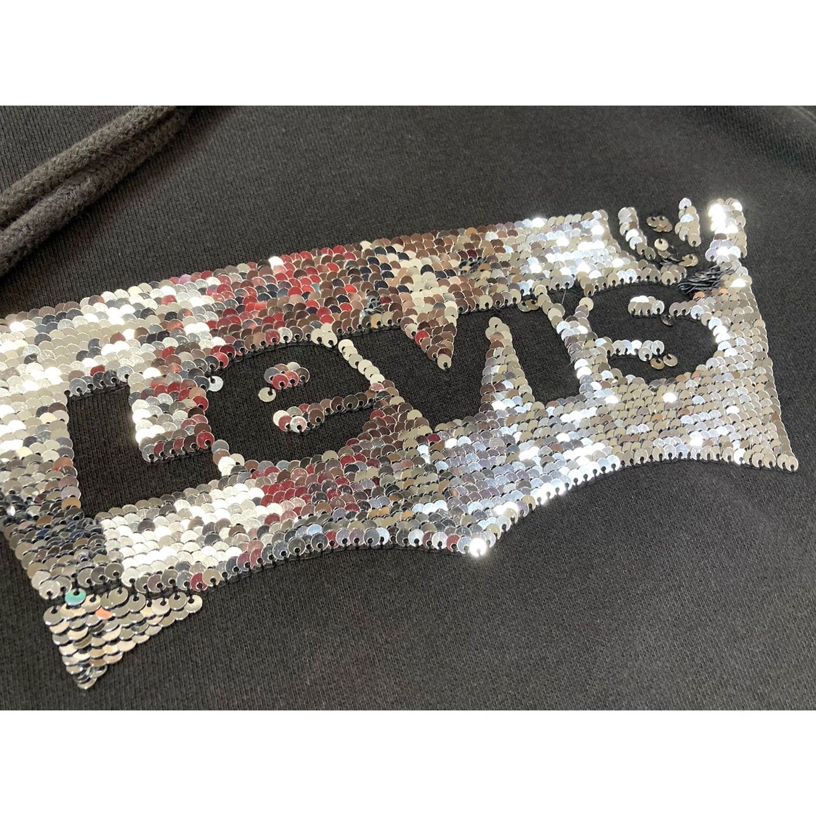 Levi's VINTAGE Levi's Sequin Logo Pullover Hoodie Women XS Black Size XS / US 0-2 / IT 36-38 - 2 Thumbnail