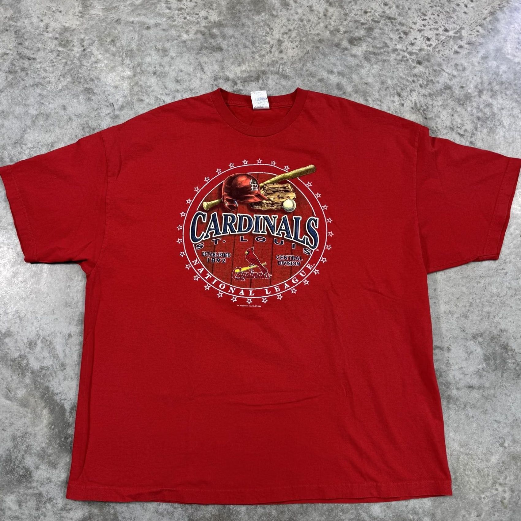 MLB St. Louis Cardinals Shirt Mens 3XL Red MLB Baseball VF 2006 Tee Size US XXL / EU 58 / 5 - 2 Thumbnail