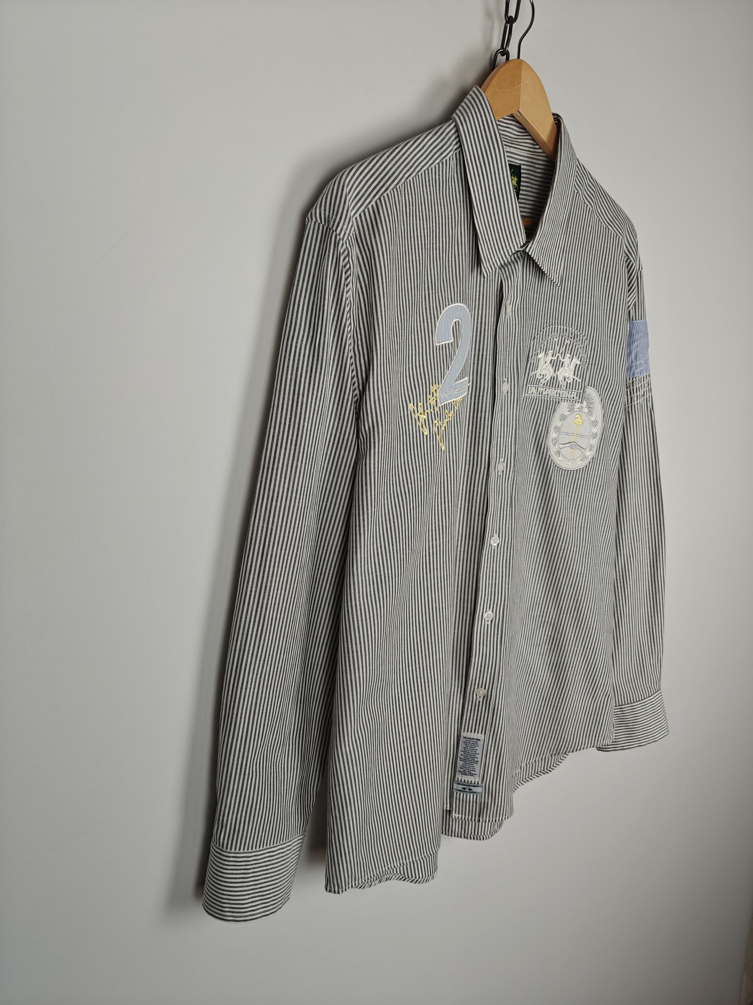 La Martina La Matrina Shirt Striped Collared Buenos Aires XXL Size US XXL / EU 58 / 5 - 6 Thumbnail