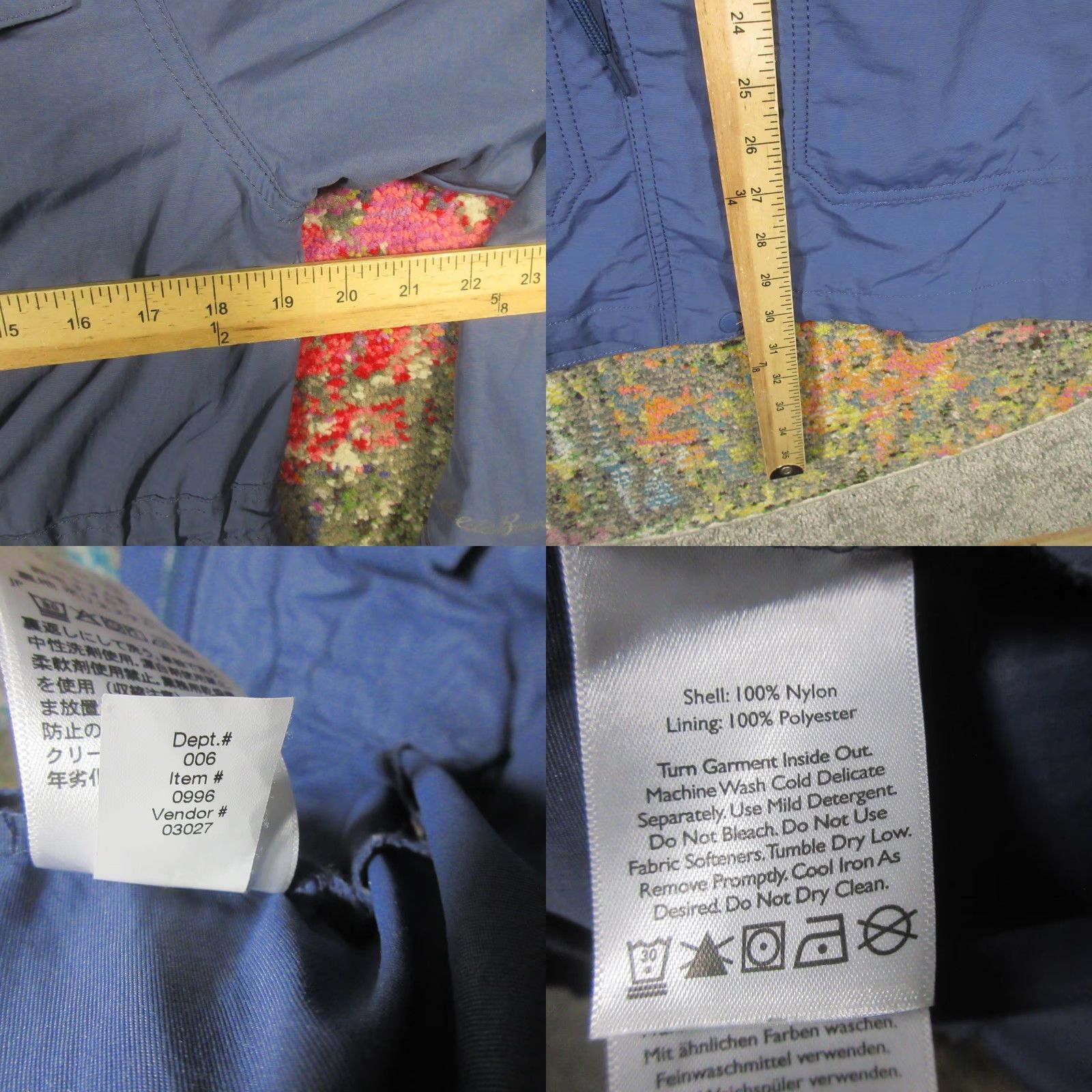 Eddie Bauer Eddie Bauer Jacket Parka Women M Blue Hooded Lightweight Nylon Vented Back Breathable Soft Shell Pockets Zip EUC Size M / US 6-8 / IT 42-44 - 9 Thumbnail