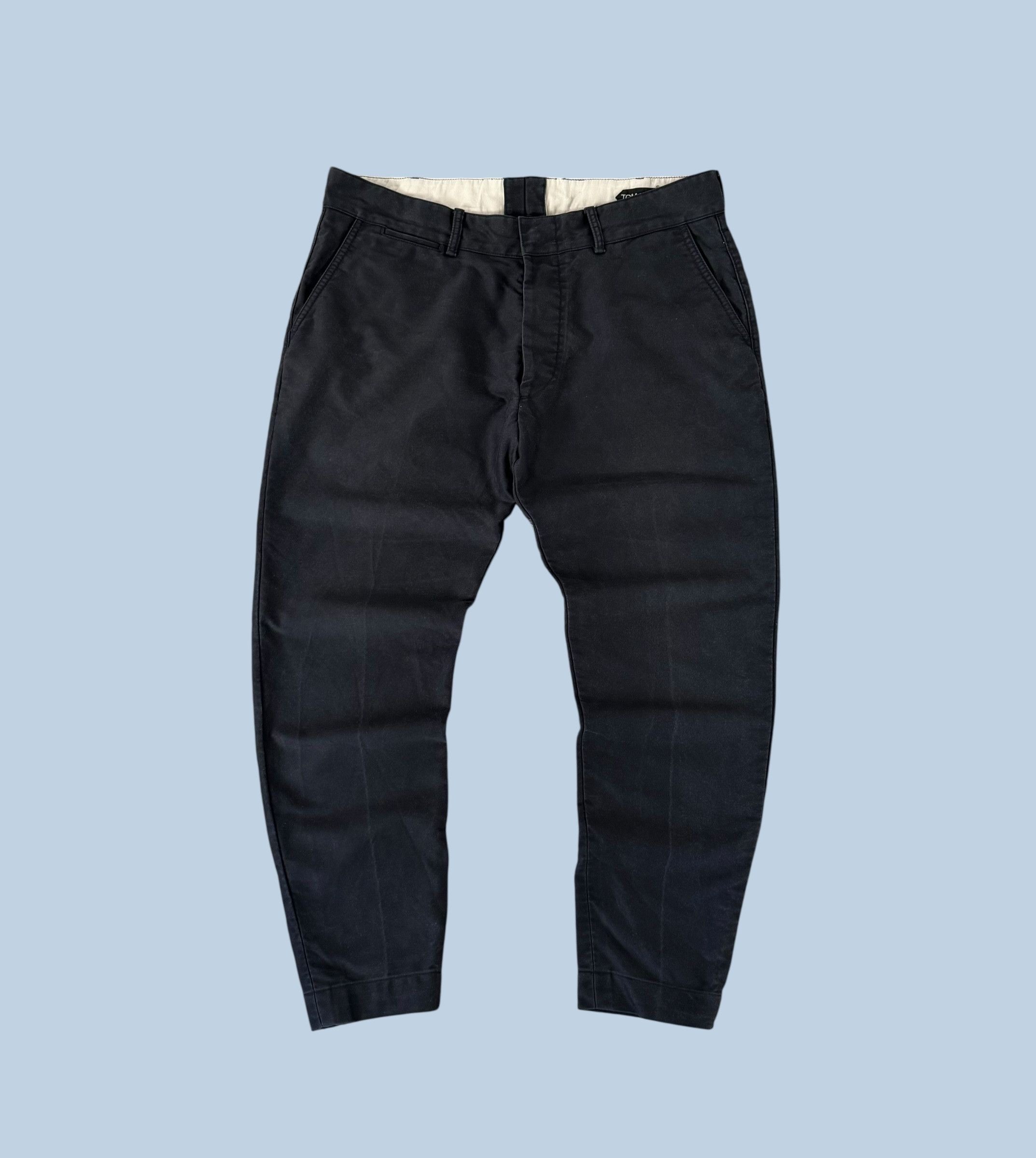 Tom Ford Black Cotton Pants Made in Italy Size 36