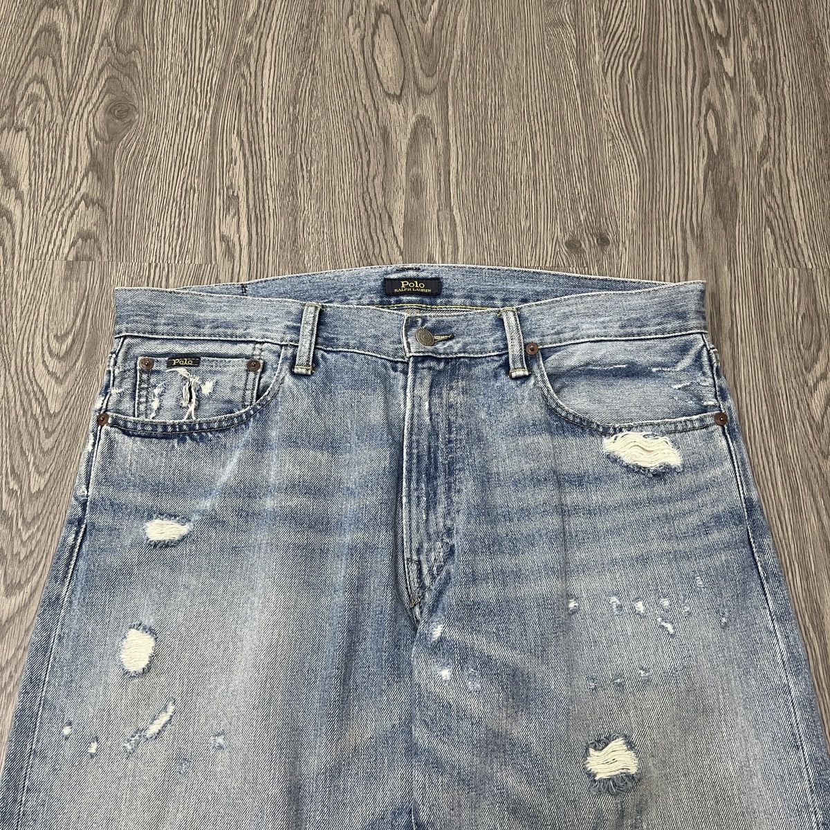 Polo Ralph Lauren Polo Ralph Lauren Distressed Denim Blue Sky ifsix Lgb Style Size US 36 / EU 52 - 4 Thumbnail