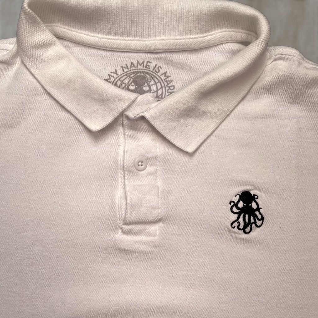 Vintage Hi My Name Is Mark Polo Mens 3XL Shirt Mark Hoppus Blink 182 +44 HMNIM Octopus Polo Shirt (White) Size US XXL / EU 58 / 5 - 1 Thumbnail
