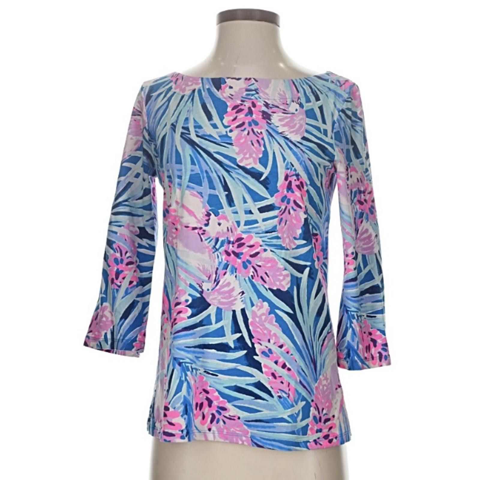 Other Lilly Pulitzer Waverly Top Mr. Peacock Tropical Print Sz S Size S / US 4 / IT 40 - 1 Thumbnail