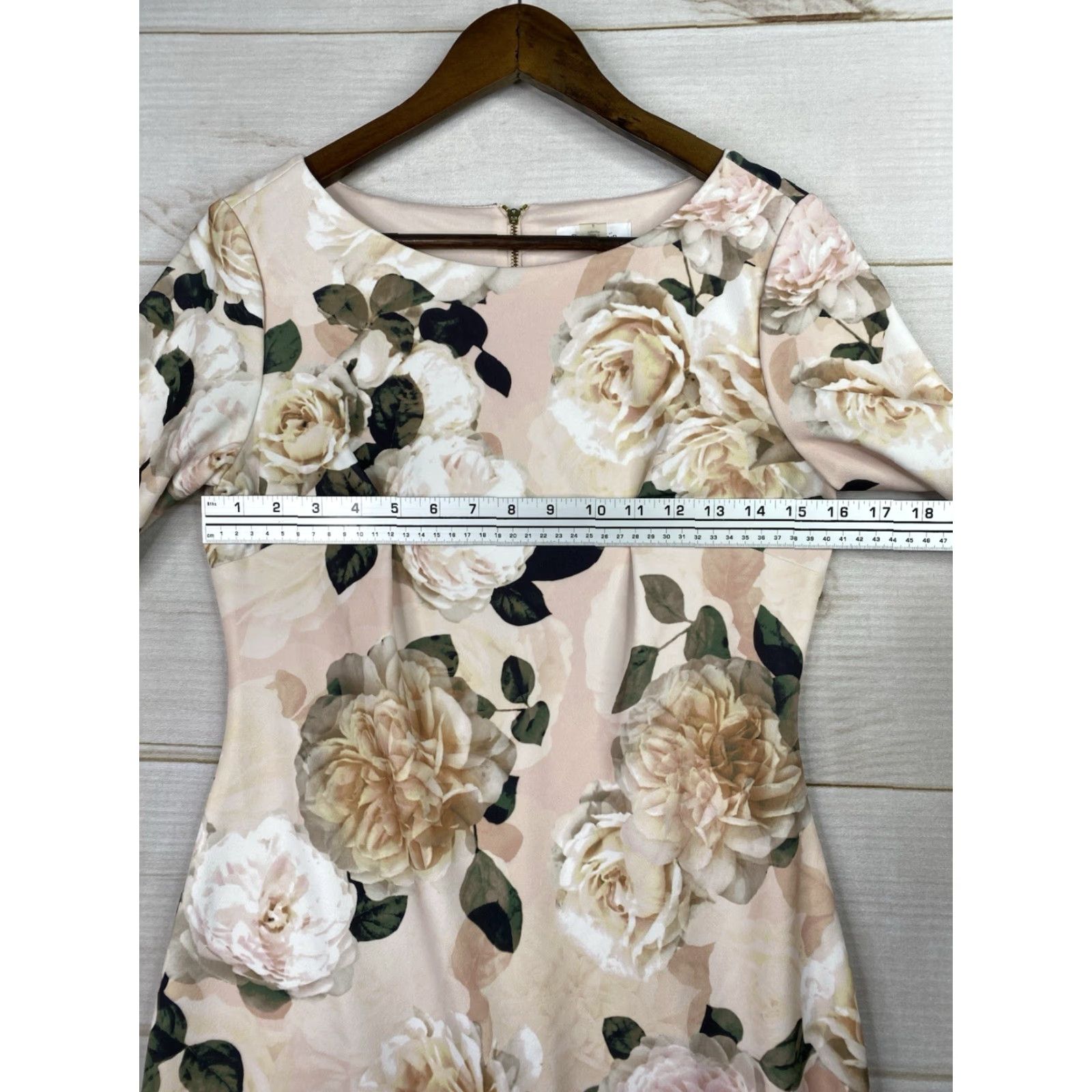 Calvin Klein Calvin Klein Dress 6 Floral Pink Scuba Neoprene Stretch Bell Sleeve Sheath Dress Mid-Length Pink Floral Sleeves 3/4 Women Mens? Size M / US 6-8 / IT 42-44 - 7 Thumbnail